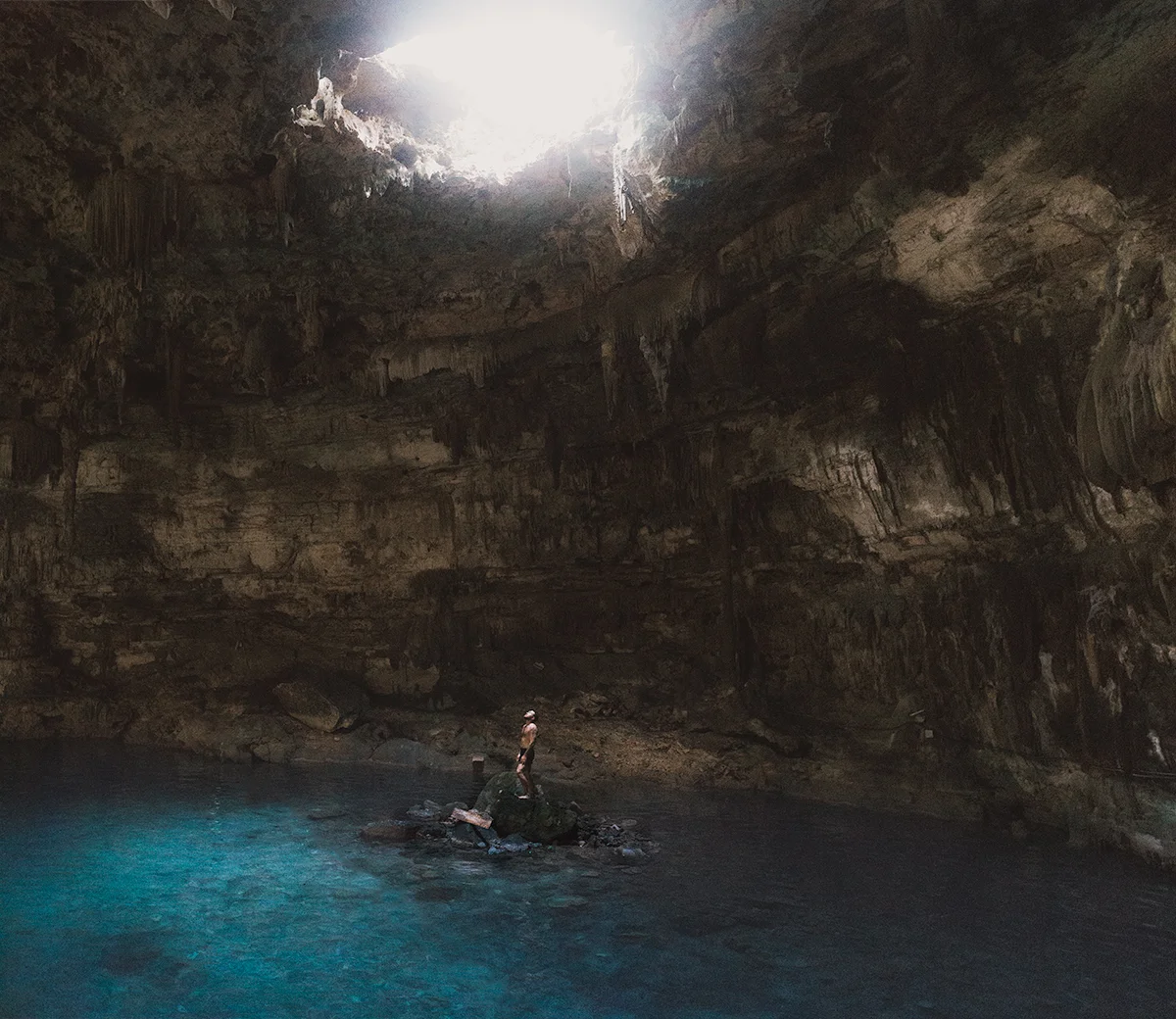 Cenote Saluum in the Yucatan Peninsula.