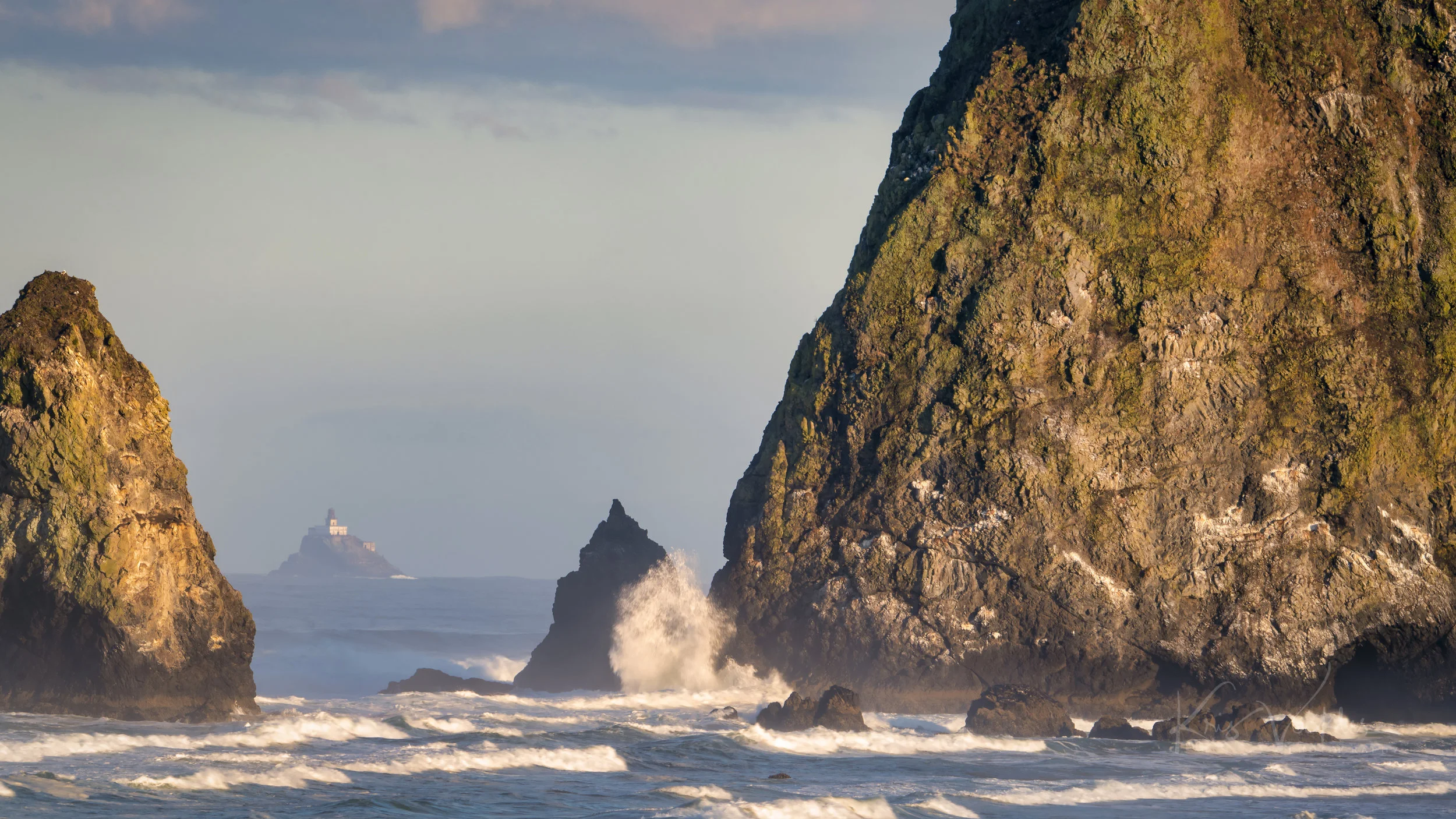 Tillamook Rock Lighthouse - Through Haystack Rock