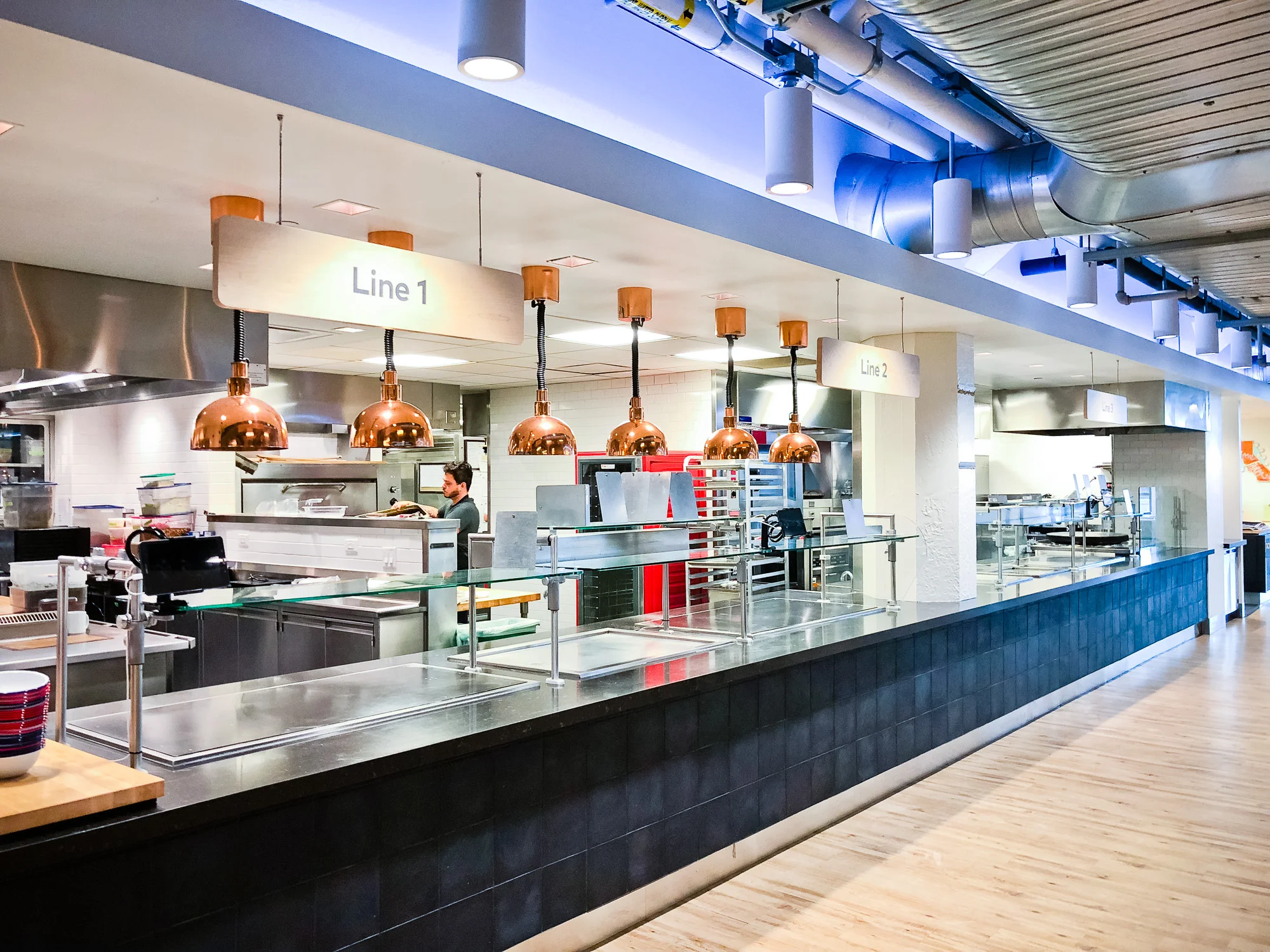 The neighborhood signage system was easily extended into Thumbtack’s famous kitchen area. Although not pictured, this area becomes quite congested with hungry employees around lunch and dinner time each day - so the signs provide structure for the daily food queue.