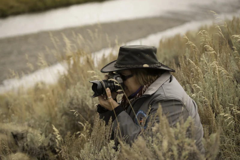 Me with the Fuji in Yellowstone