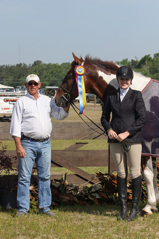 Trainer Jack Towell with Emily Gaskin and High Rise 