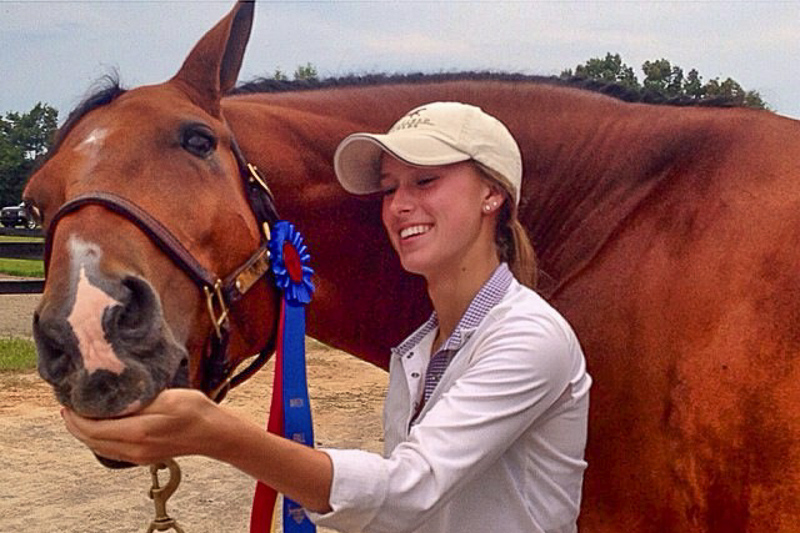 Addison Byrd and Too Cool celebrate their return to the show ring.