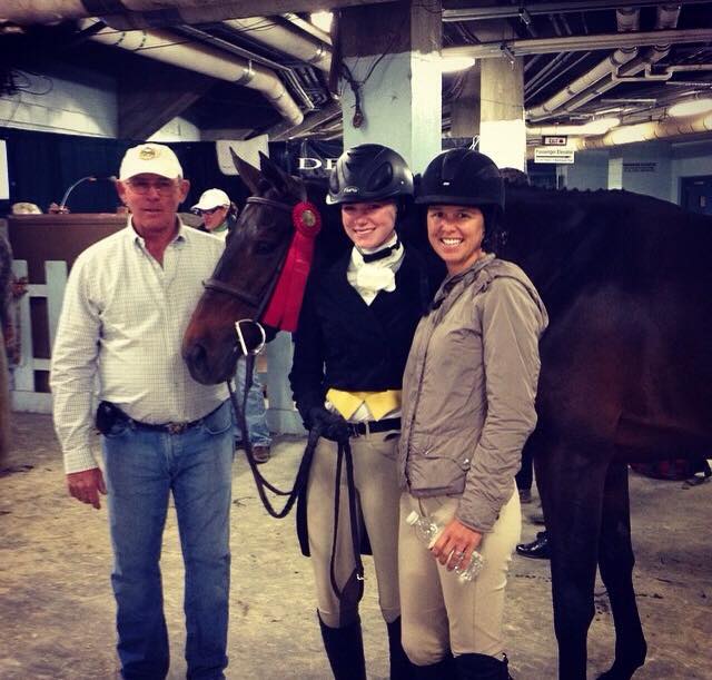 Stella Styslinger and Eloise with trainers Jack Towell and Liza Boyd