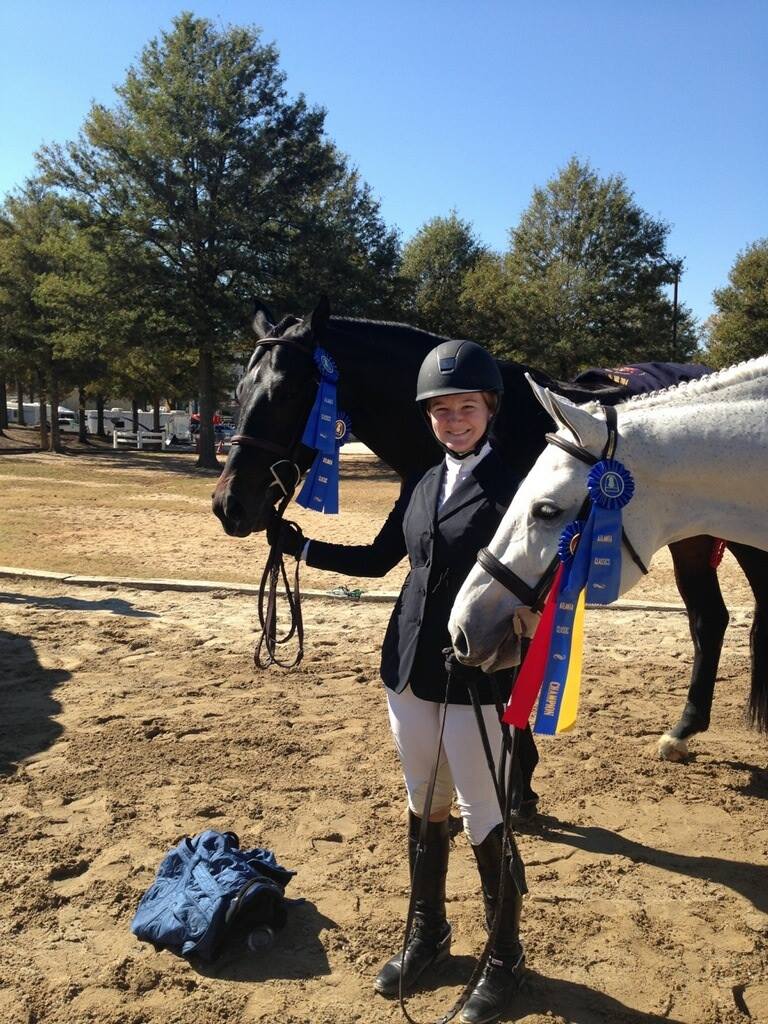 Maddy Thatcher with Scripted, left, and Summer Place.