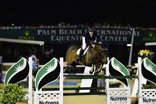Hardin Towell and Silence on the way to second place in the $50,000 Holiday & Horses Grand Prix