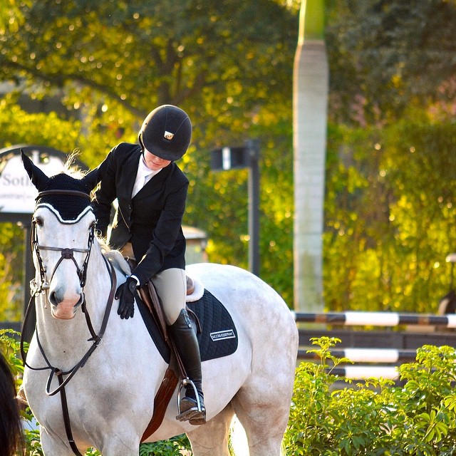 Grace Howard and HiHo Houdini placed eighth in the Children's Jumper Classic during WEF 3.