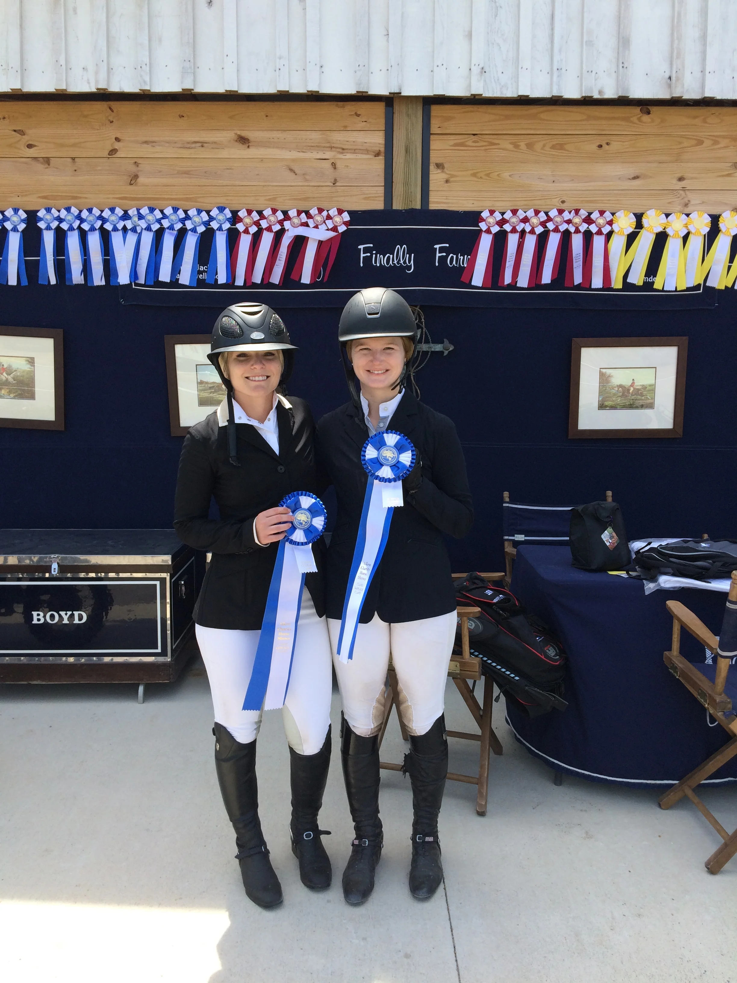 Classic winners! Skilliane De Varnel and Maddy Thatcher won the Junior/Amateur-Owner Jumper Classic and Chacor and Brie Tiffany won the Adult Jumper Classic.