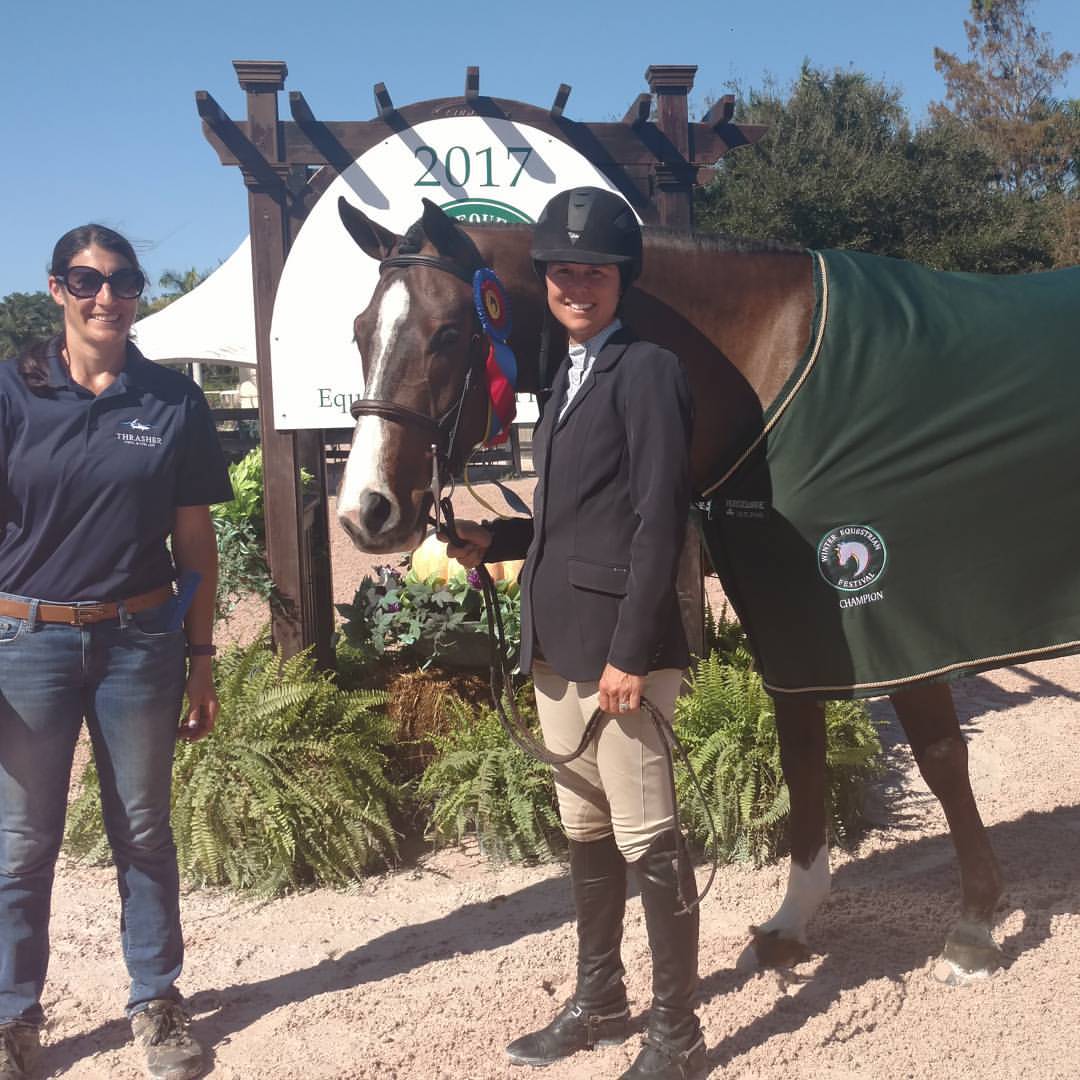 Sawyer with owner Liz Fogleman and Liza Boyd
