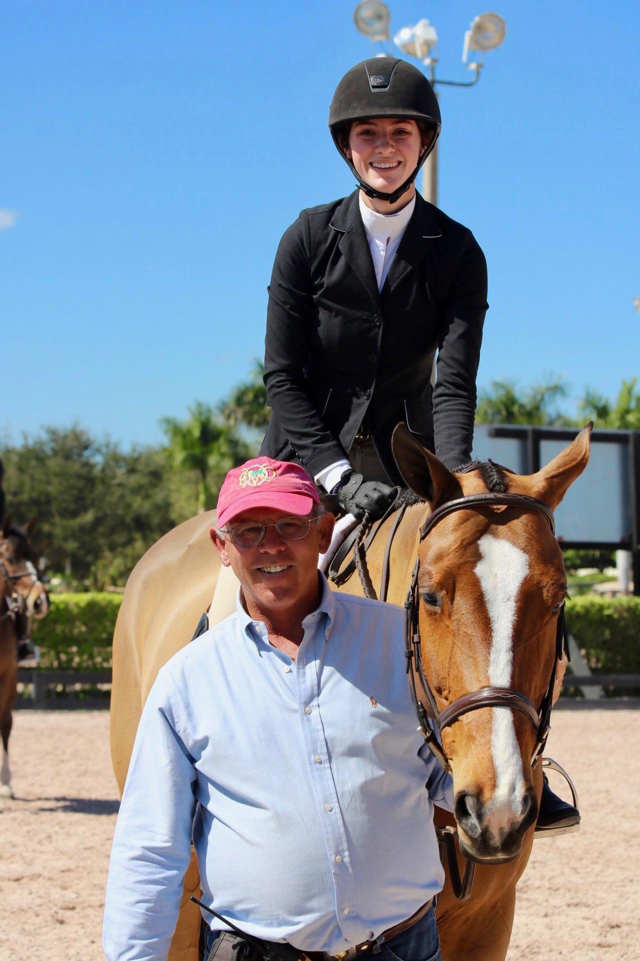 Mary Carton Mitchener with trainer Jack Towell and Trinity
