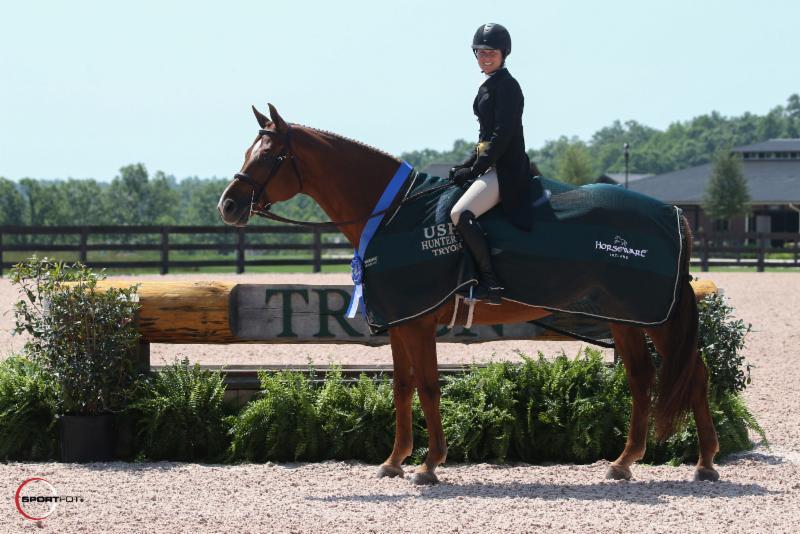 Liza Boyd and Shamrock won the USHJA National Hunter Derby at Tryon