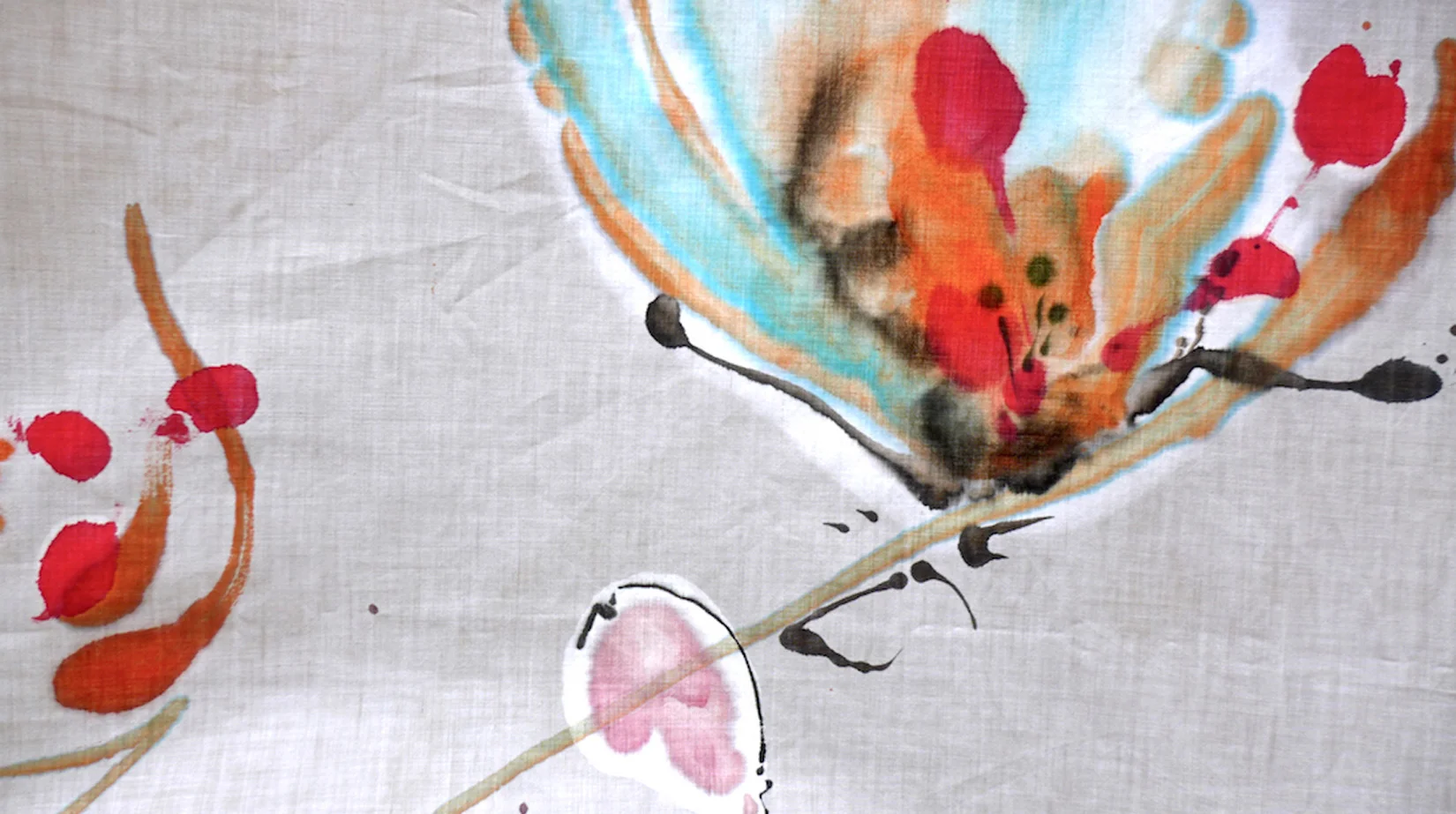 Floral 1 , 2016 Ink on Linen