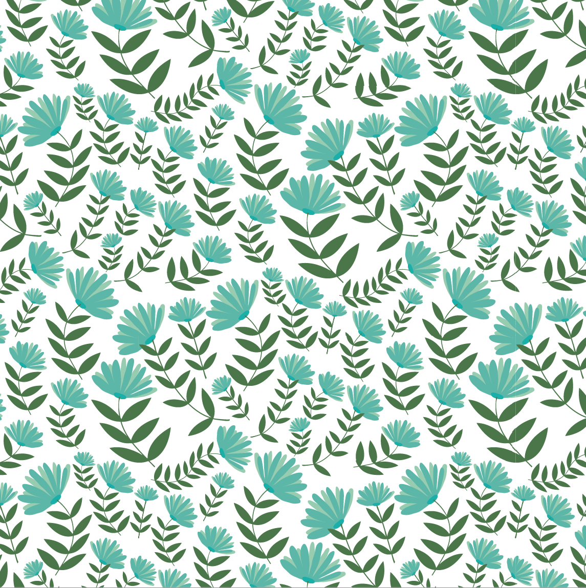 design surface pattern flowers teal green nonna design illustration.png