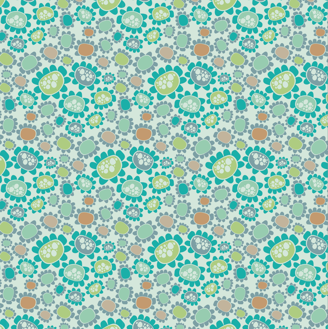 design surface pattern teal flowers nonna design illustration.png