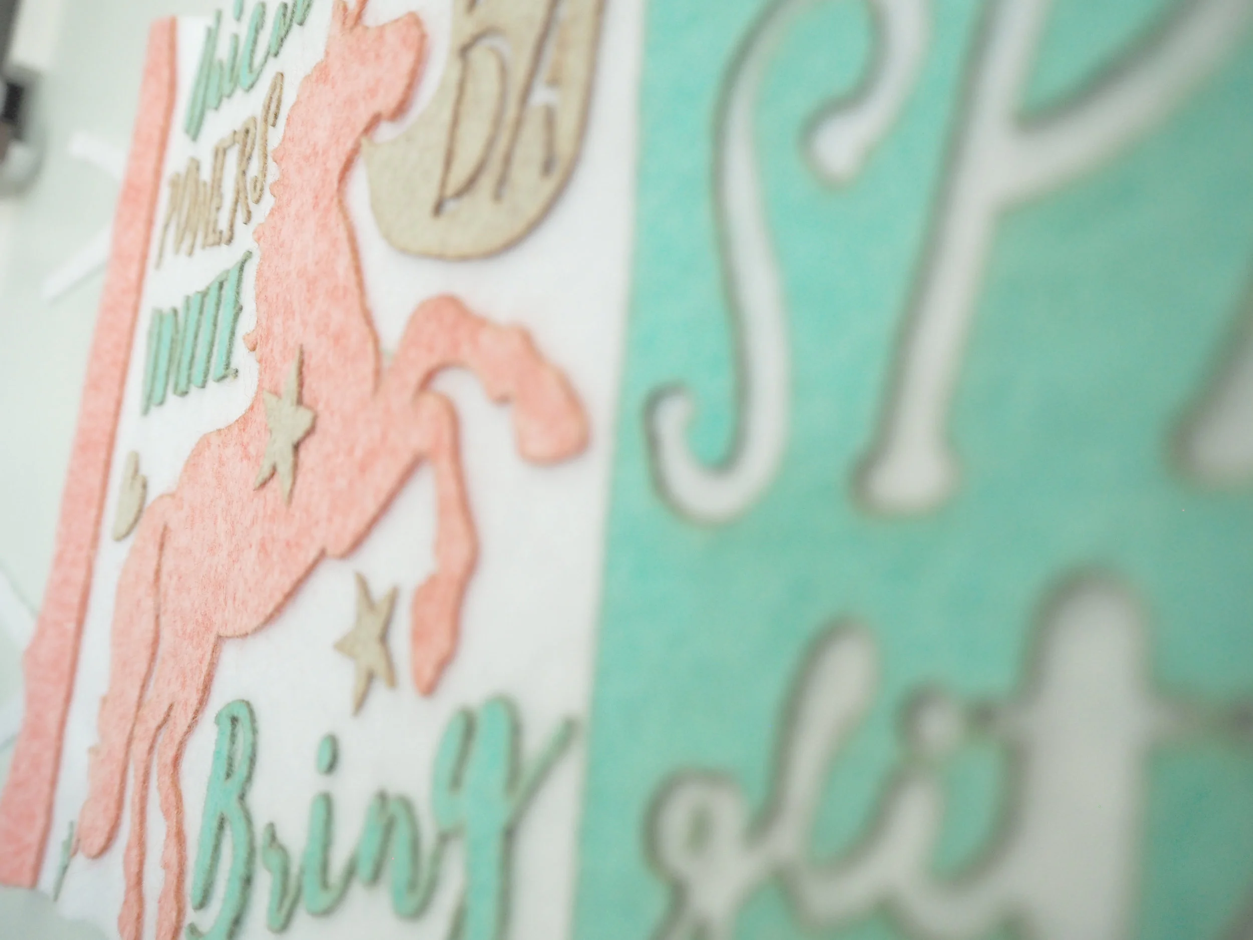 Unicorn Felt Pennant Banner • Large 24"  | Nonna Illustration & Design