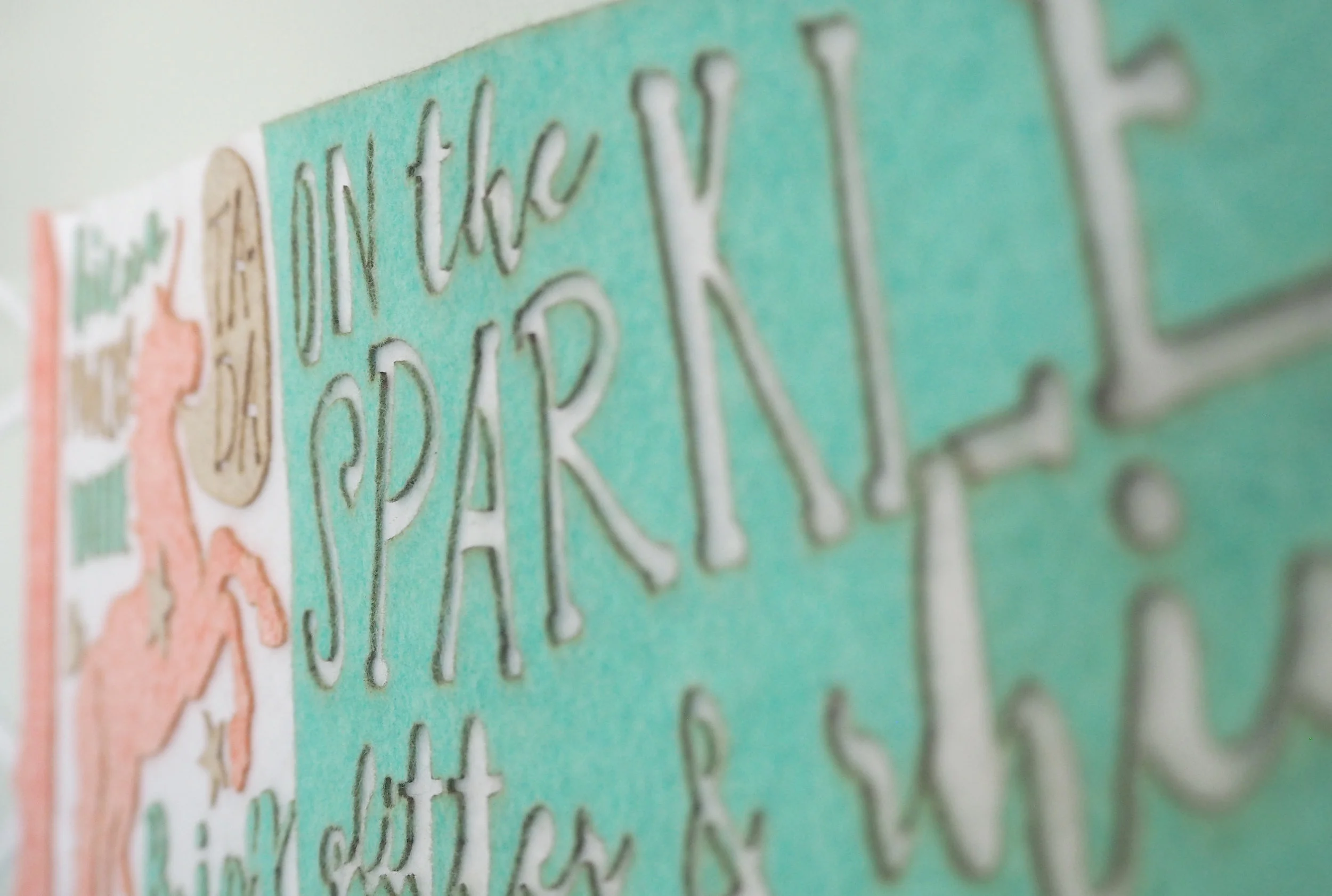 Unicorn Felt Pennant Banner • Large 24"  | Nonna Illustration & Design