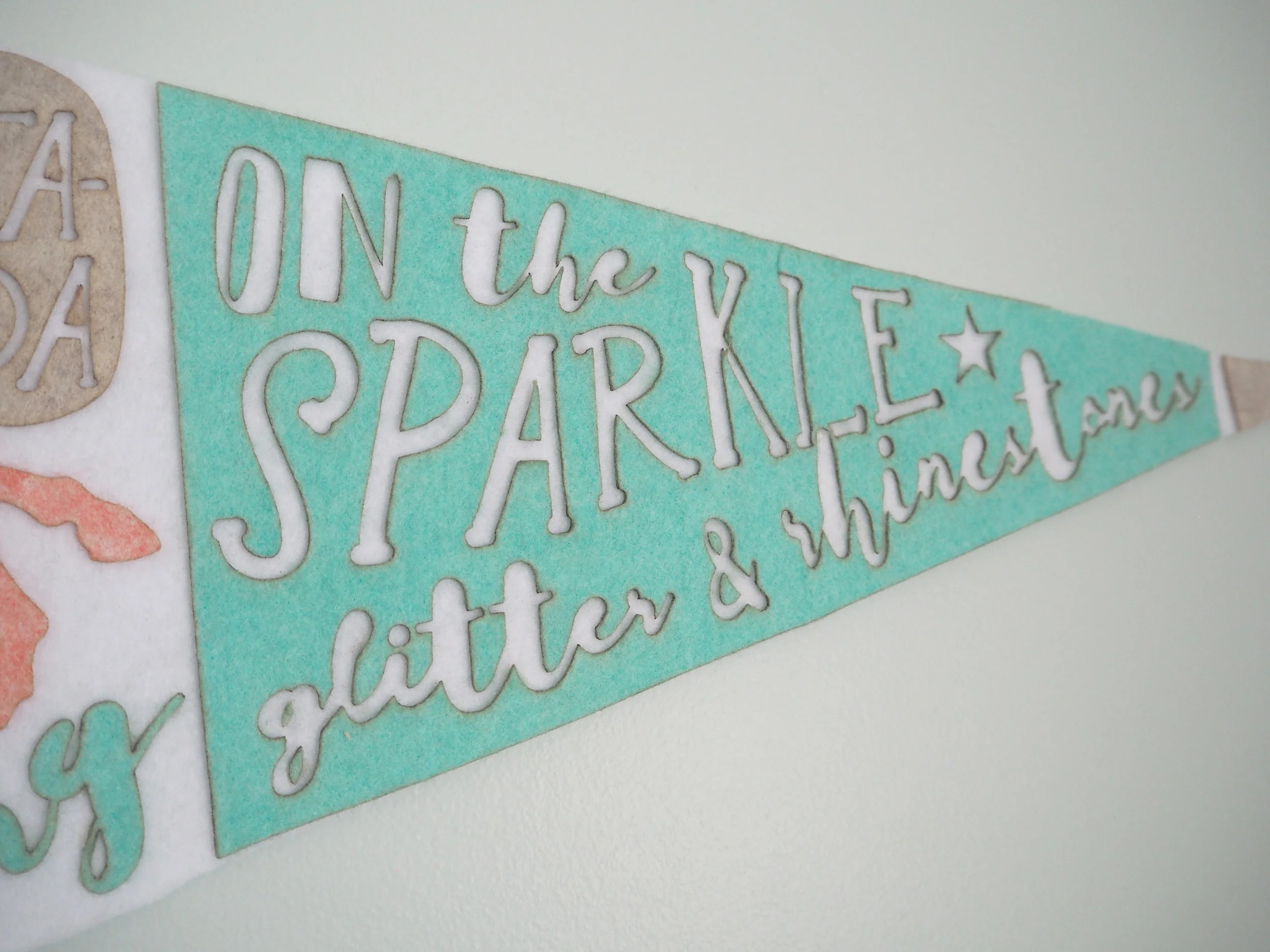 Unicorn Felt Pennant Banner • Large 24"  | Nonna Illustration & Design