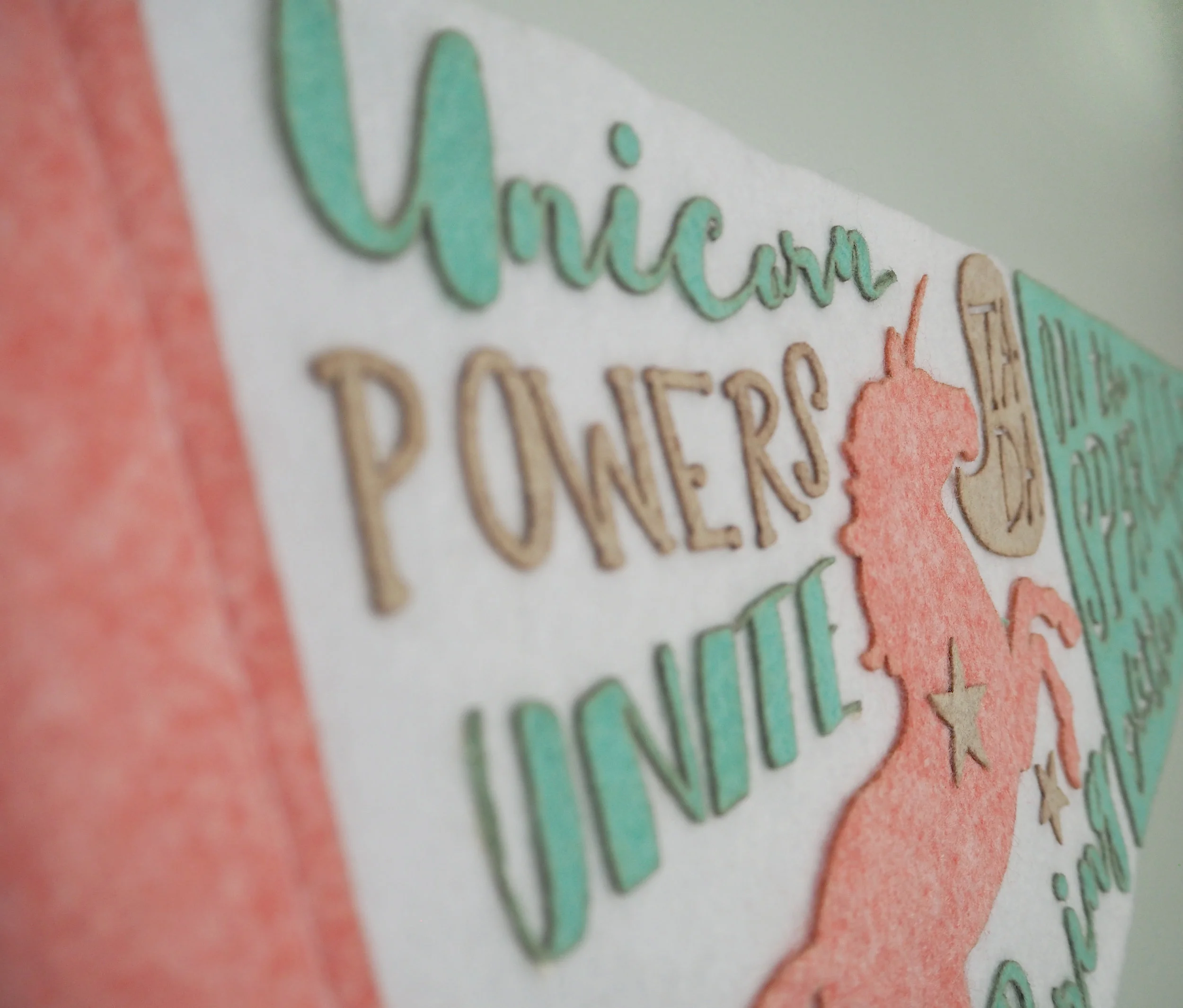 Unicorn Felt Pennant Banner • Large 24"  | Nonna Illustration & Design