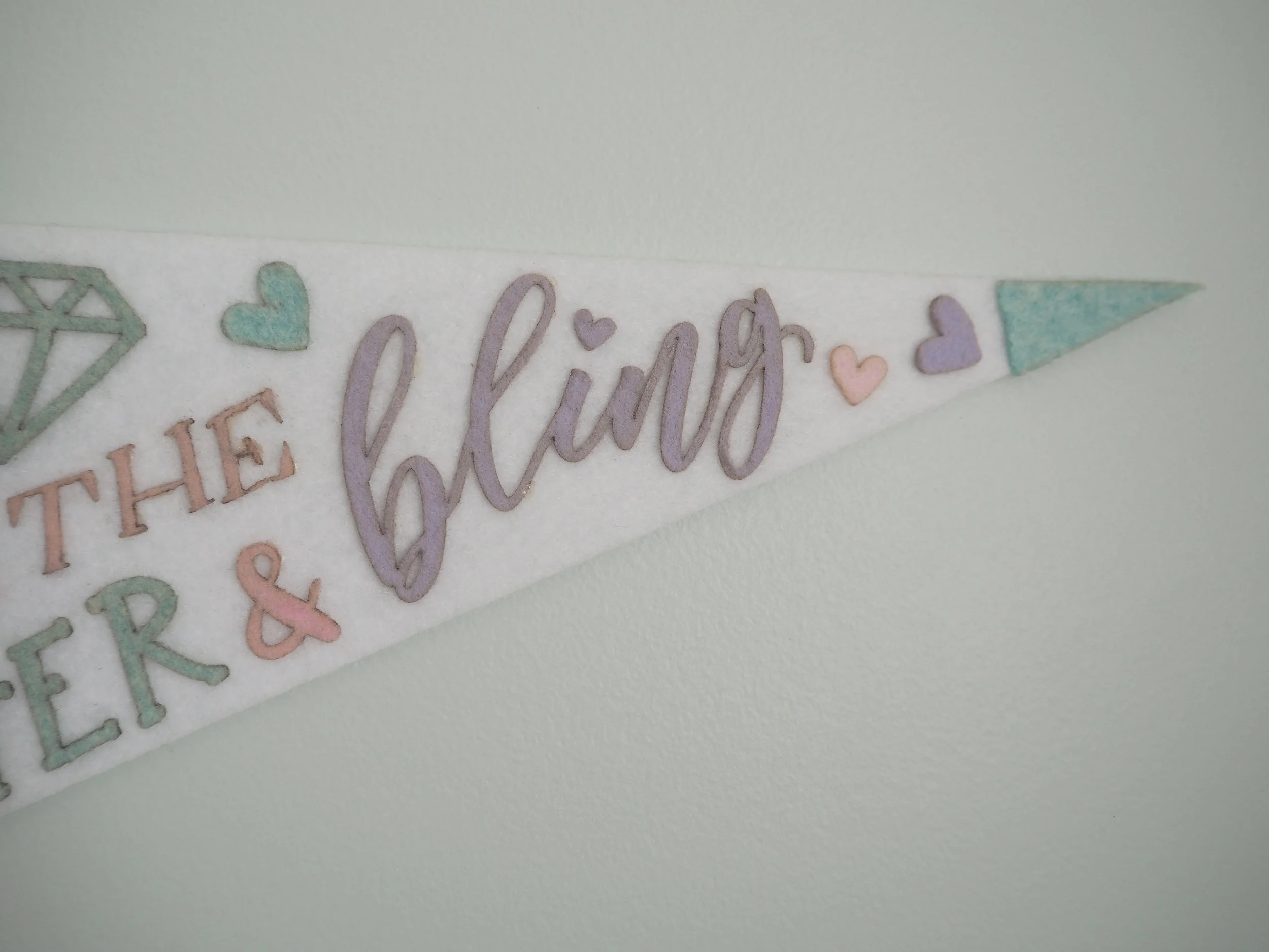 Unicorn Felt Pennant Banner • Large 16" 