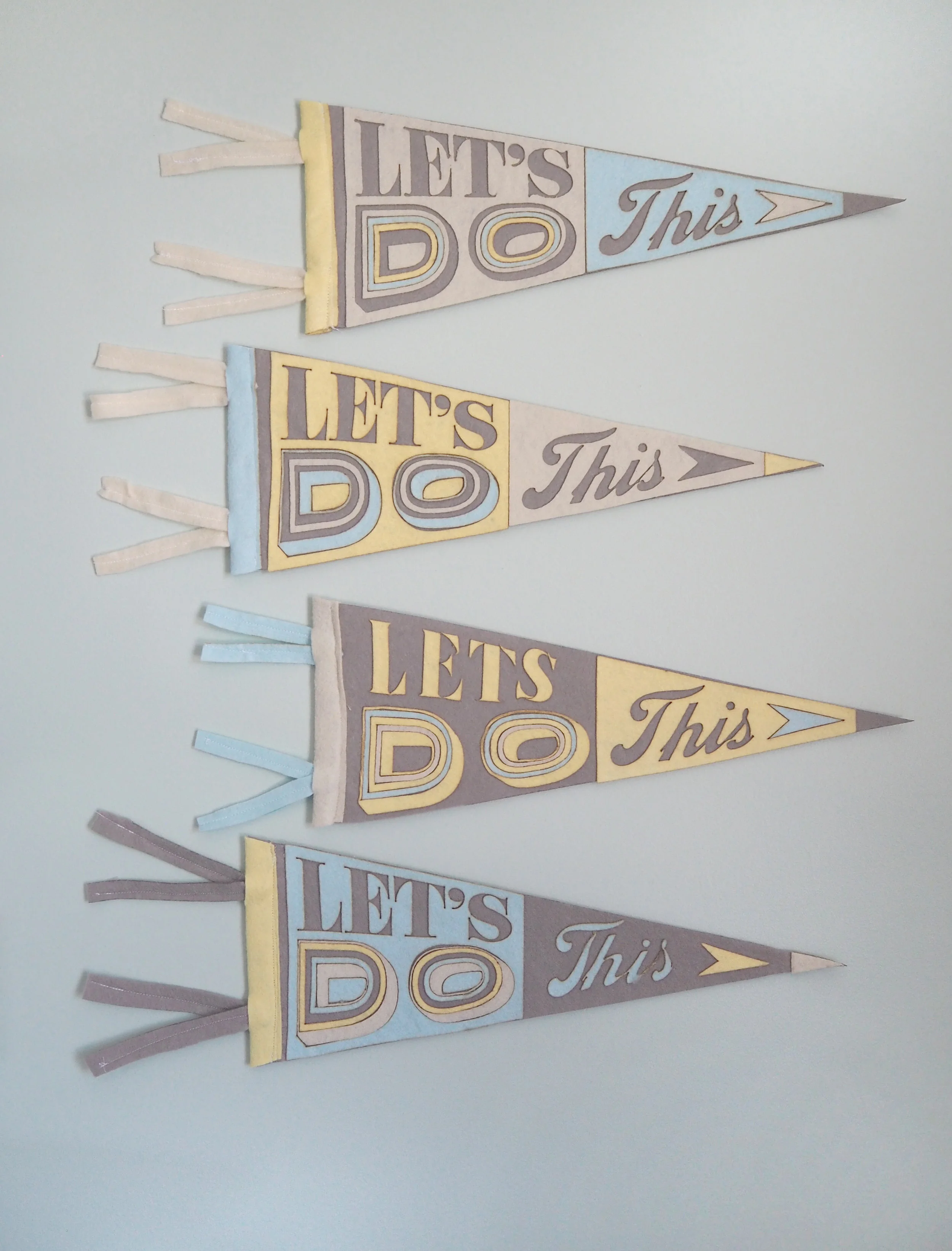 Let's Do This Felt Pennant Banner • Large 16" | Nonna Illustration & Design