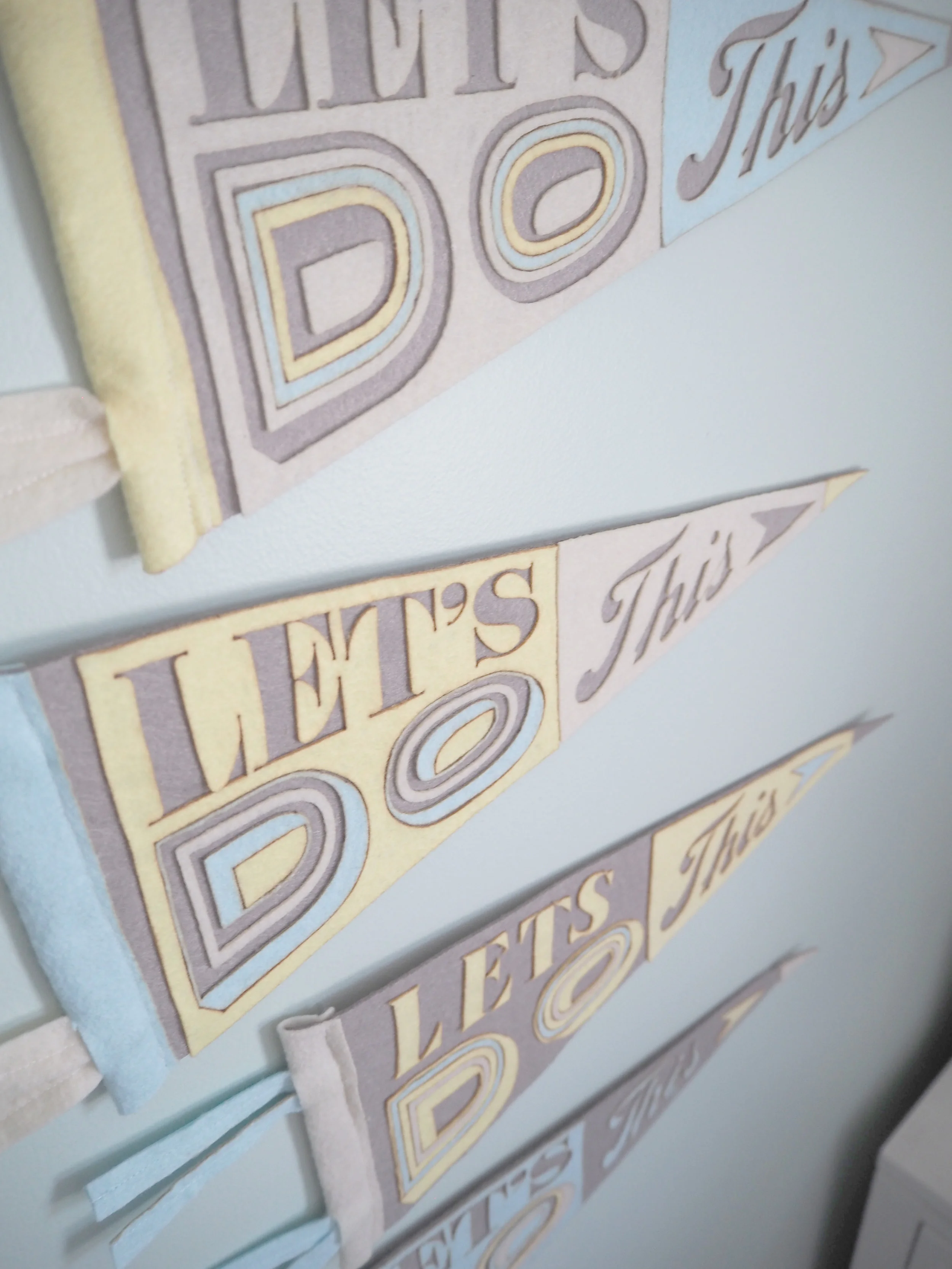 Let's Do This Felt Pennant Banner • Large 16" | Nonna Illustration & Design