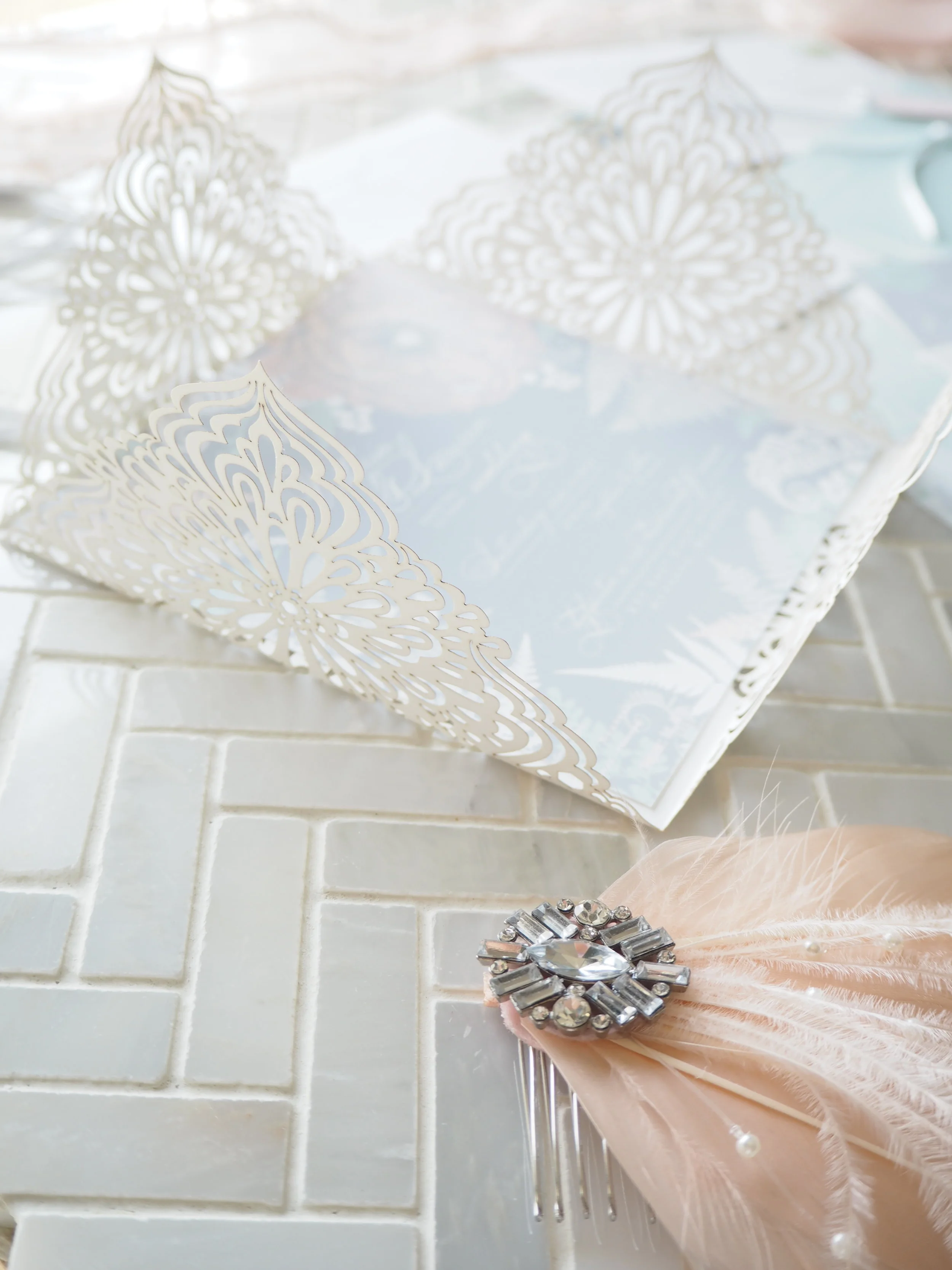 Moroccan & Peony Fern Invitation Suit