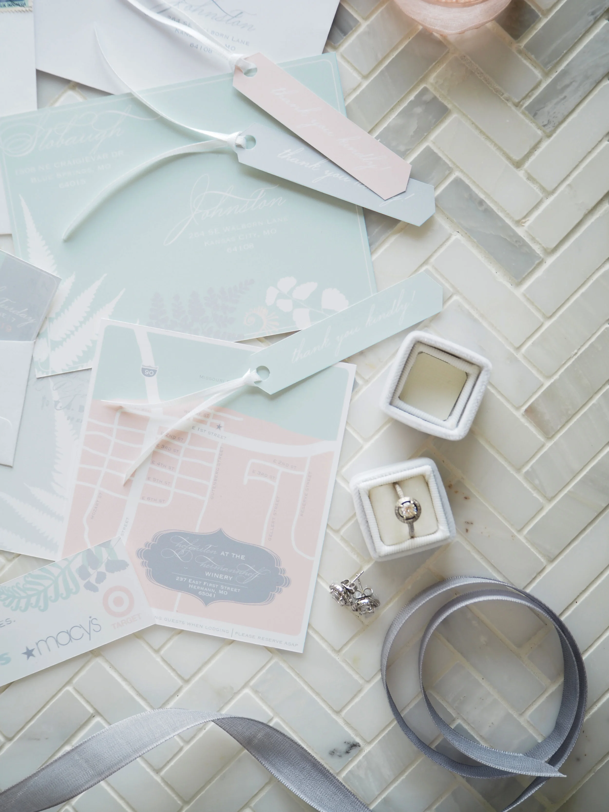 Moroccan & Peony Fern Invitation Suit