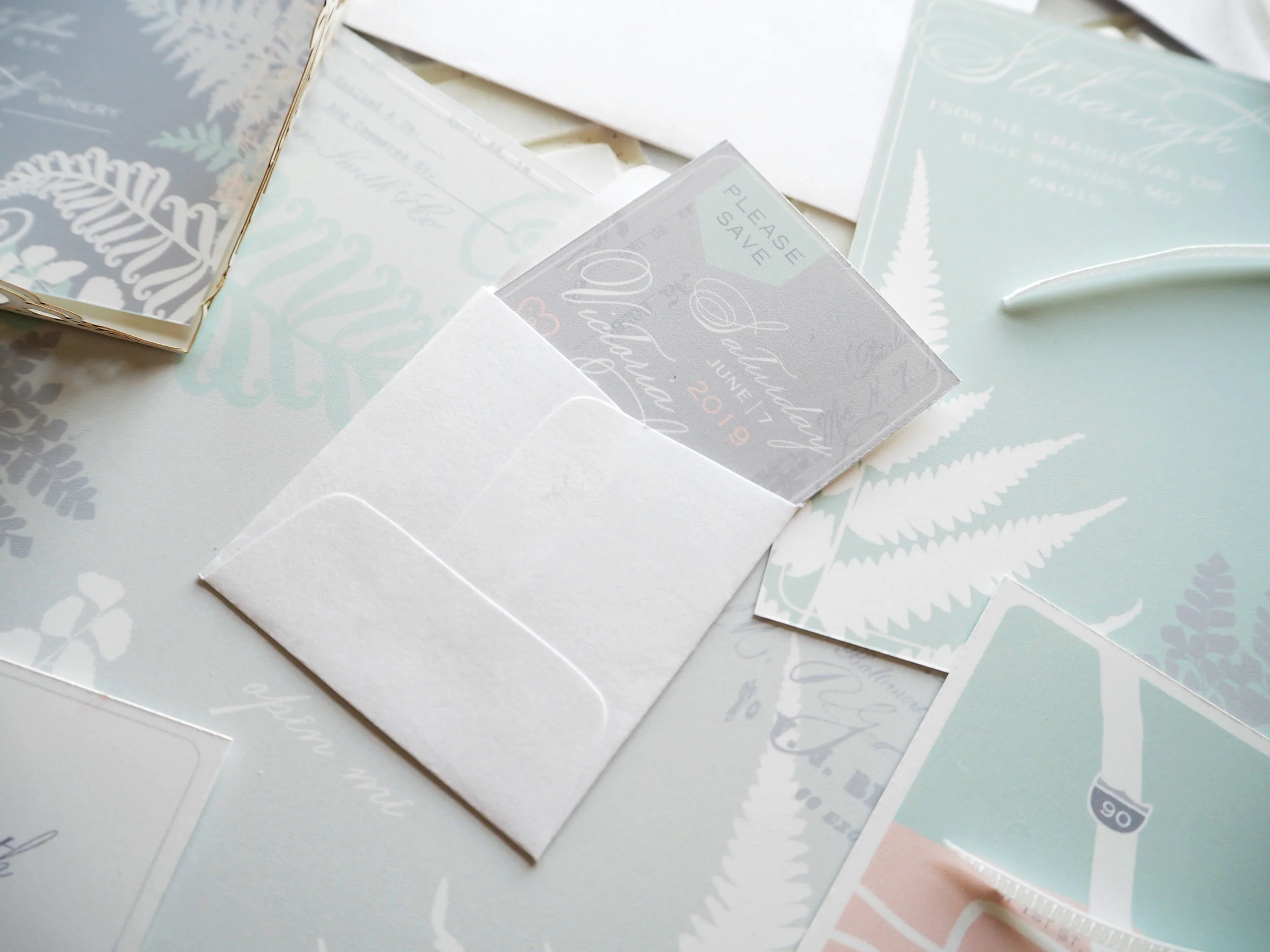 Moroccan & Peony Fern Invitation Suit