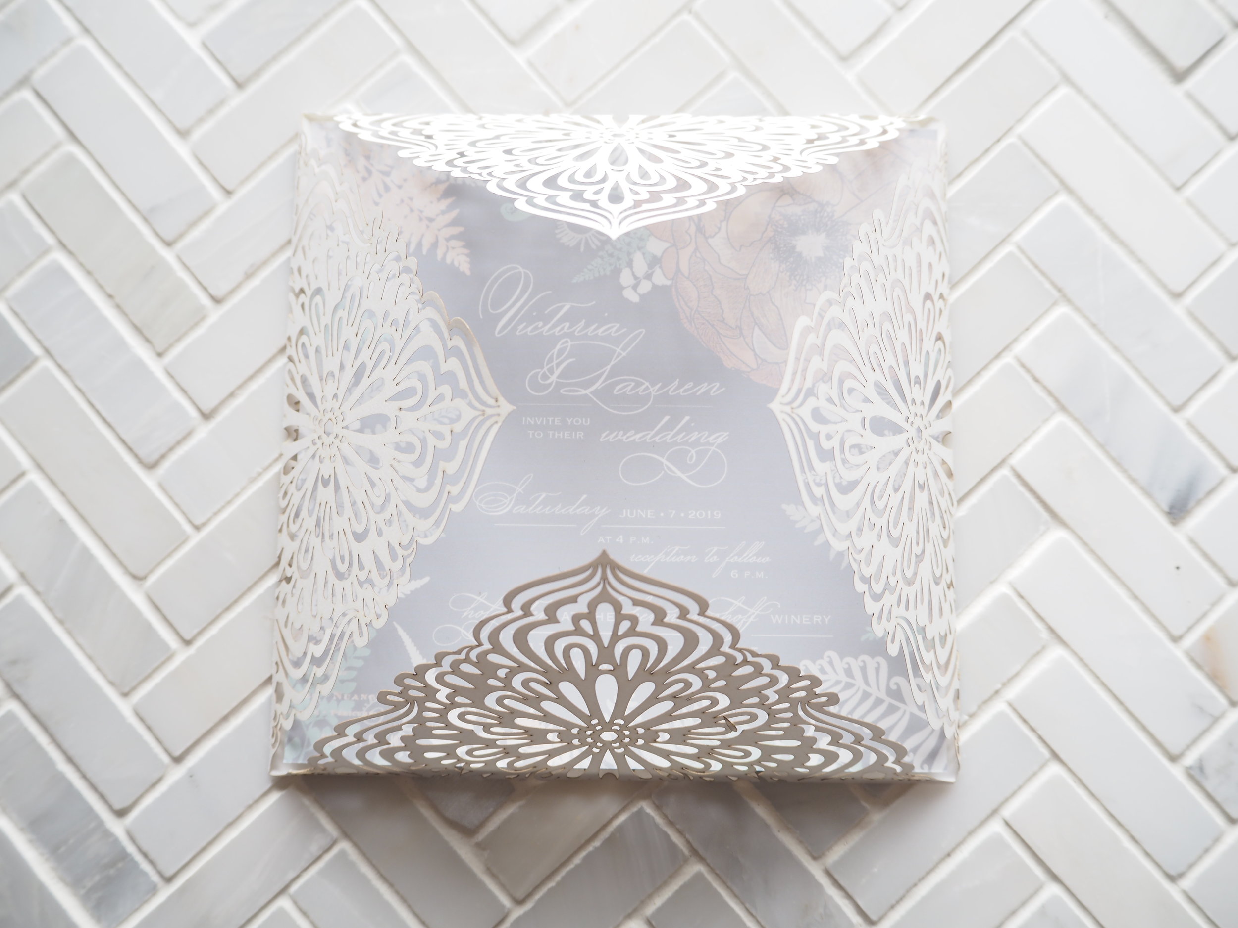 Moroccan & Peony Fern Invitation Suite 