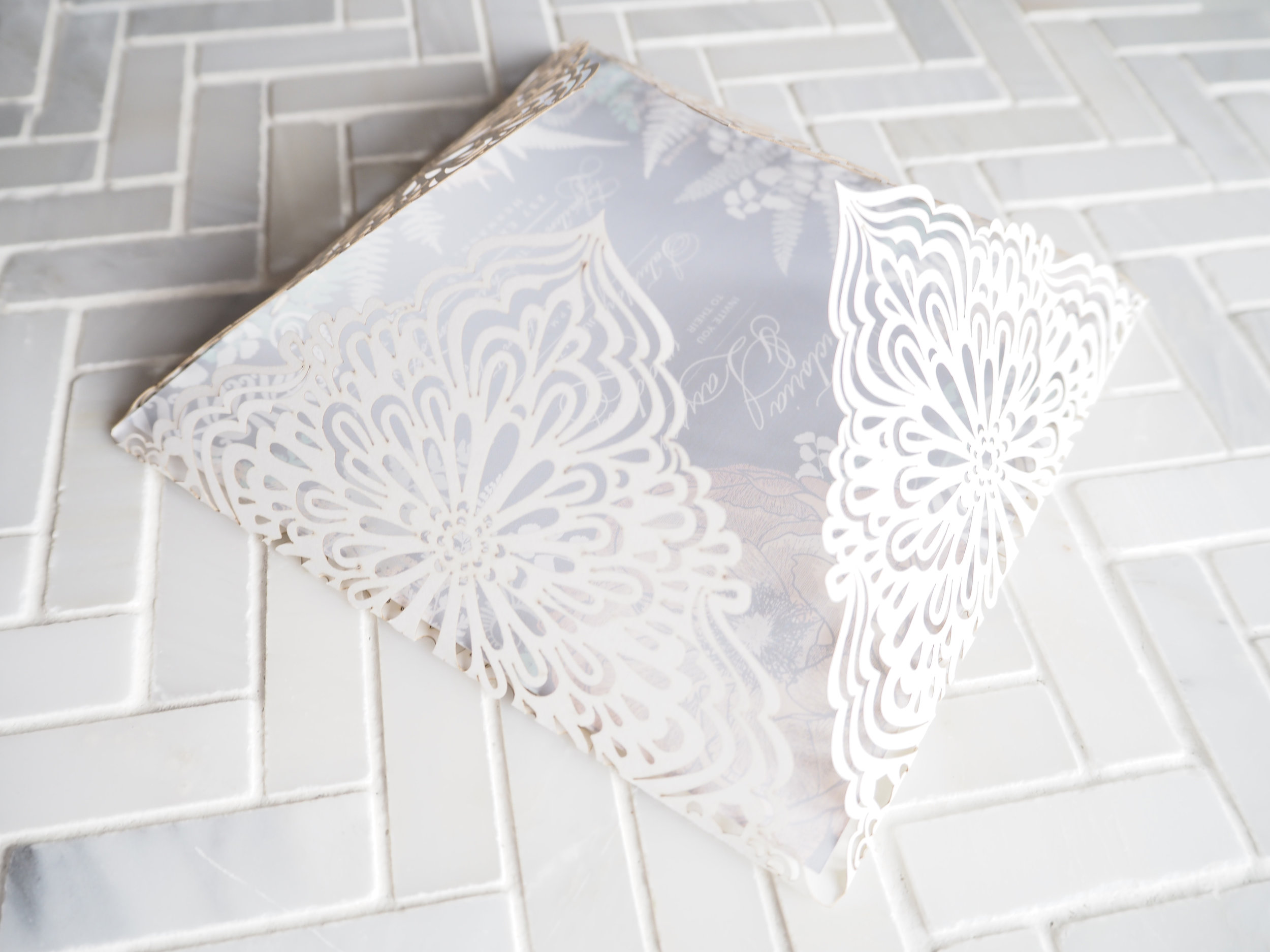 Moroccan & Peony Fern Invitation Suite 