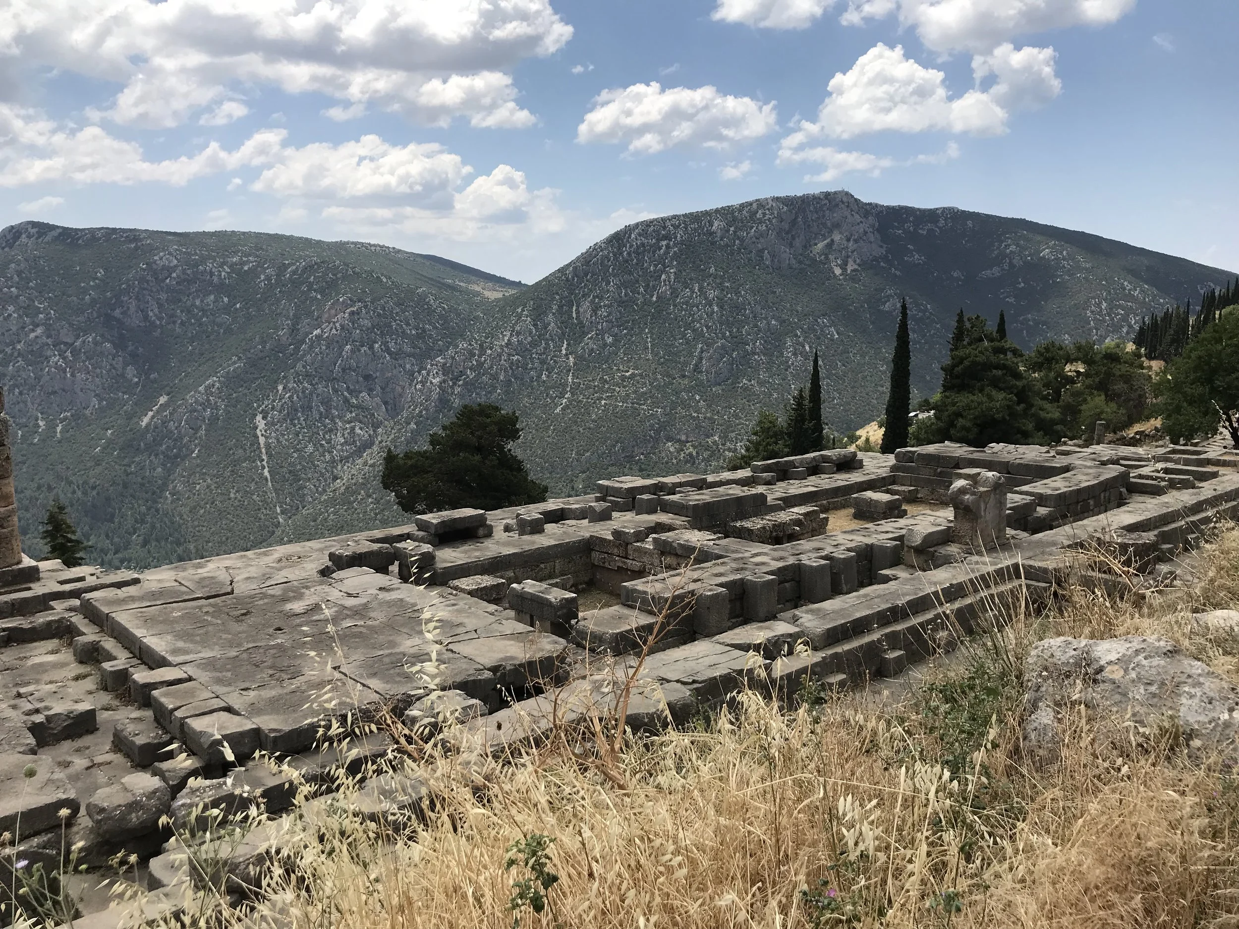 What is left of the interior of the Temple of Apollo.