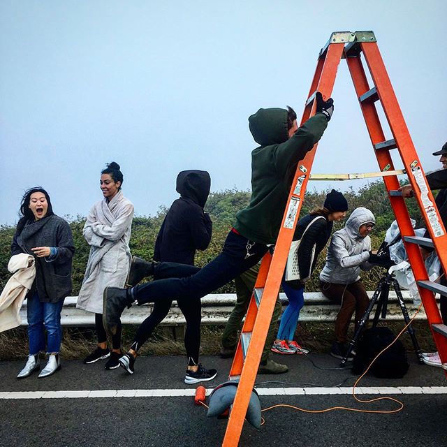 That time we closed the road on Twin Peaks and shot in 60mph winds. @Athleta⁠