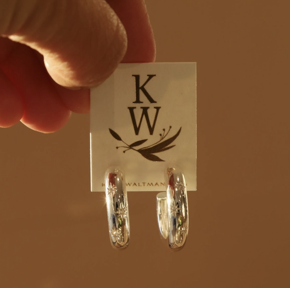 Meredith Cz Star Thick Hoop