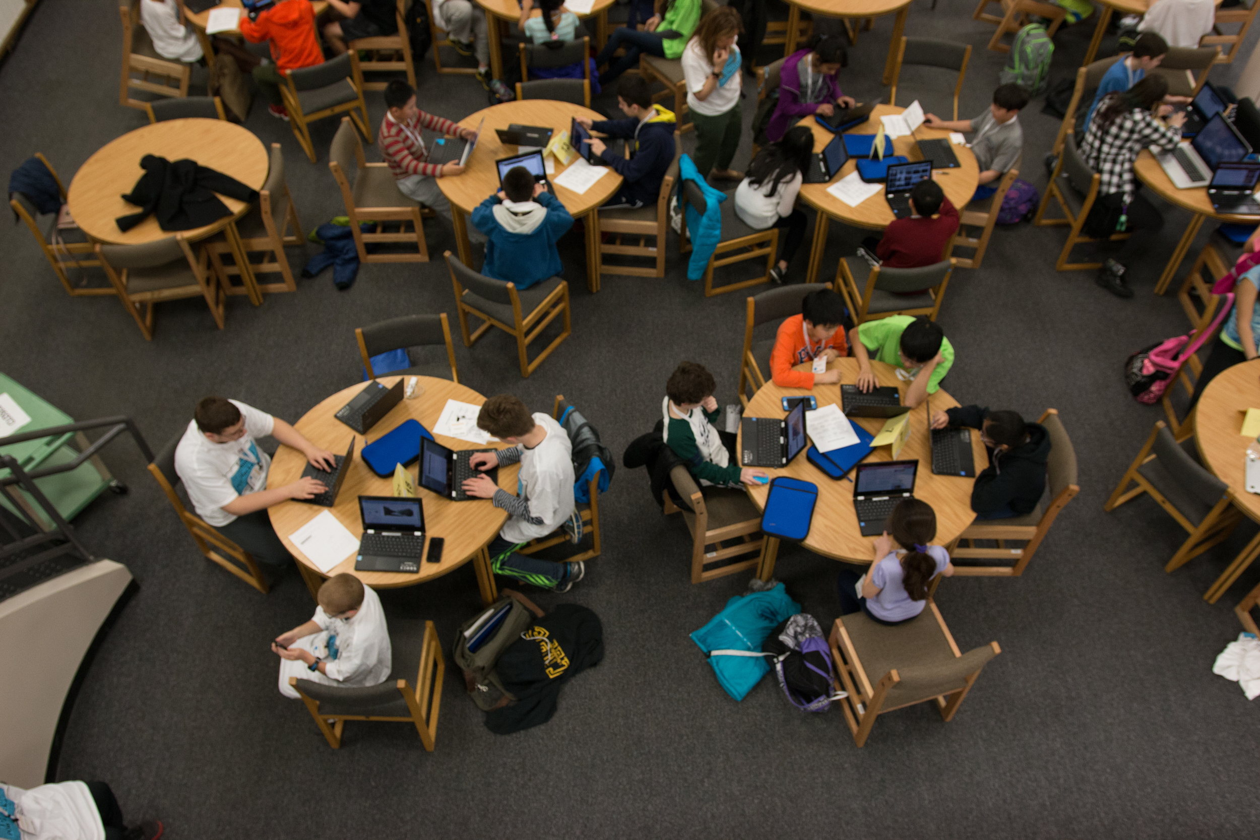 Students begin working on thier projects: A website that showcases their social inniative to solve a global human problem. 