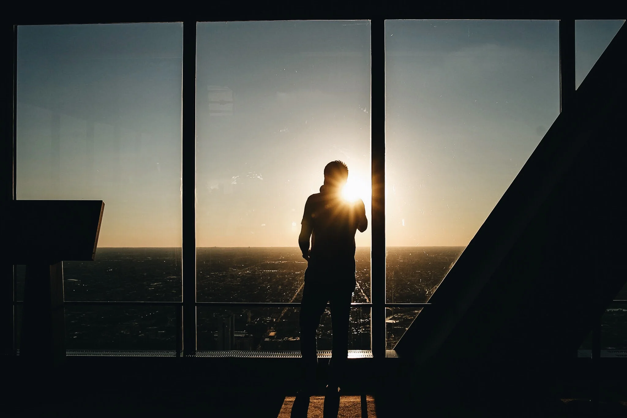 My roomie Mat, taking in the sunset.  