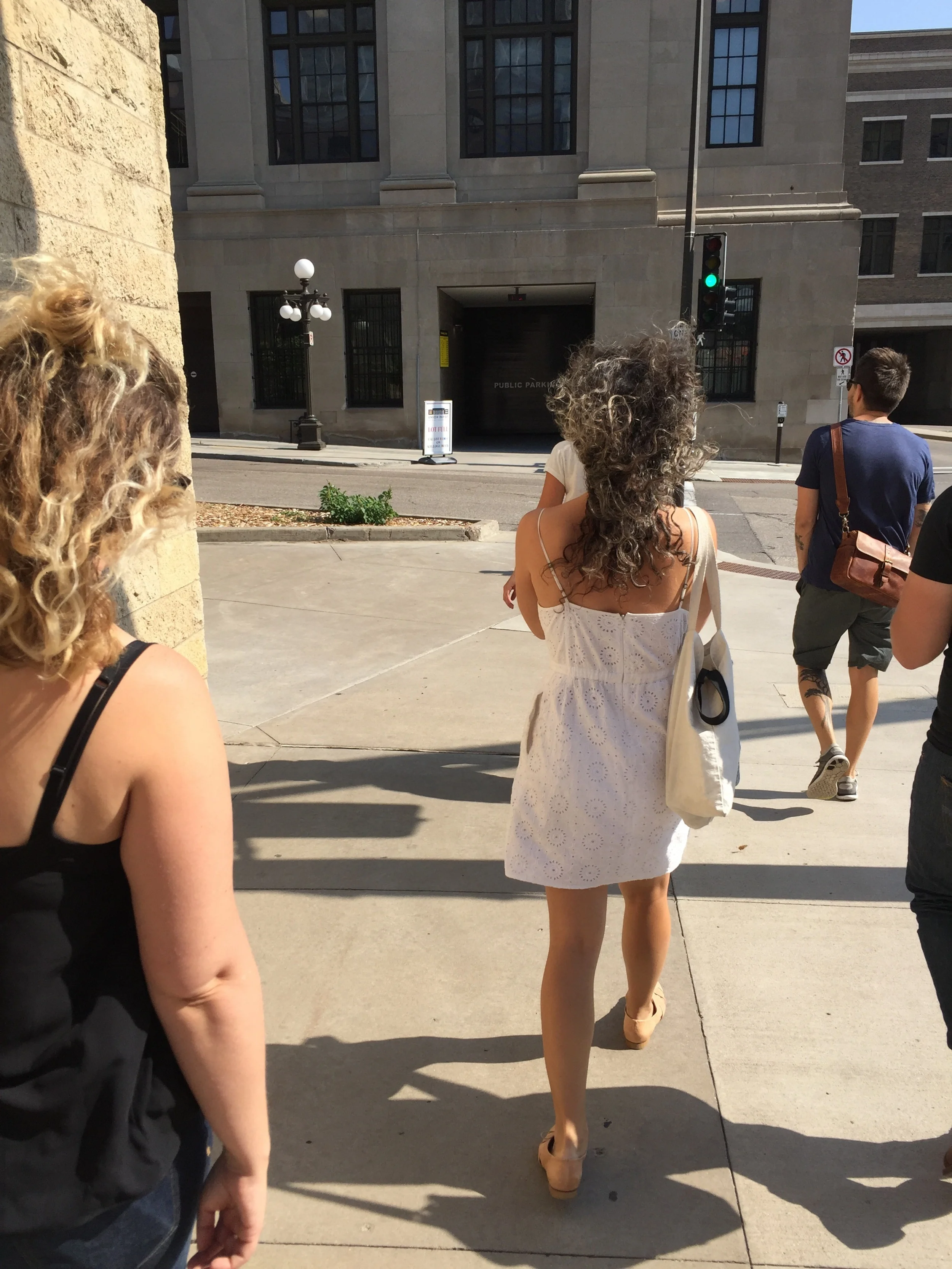 Exploring the city.  