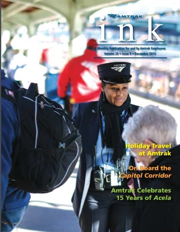December cover of Amtrak Ink