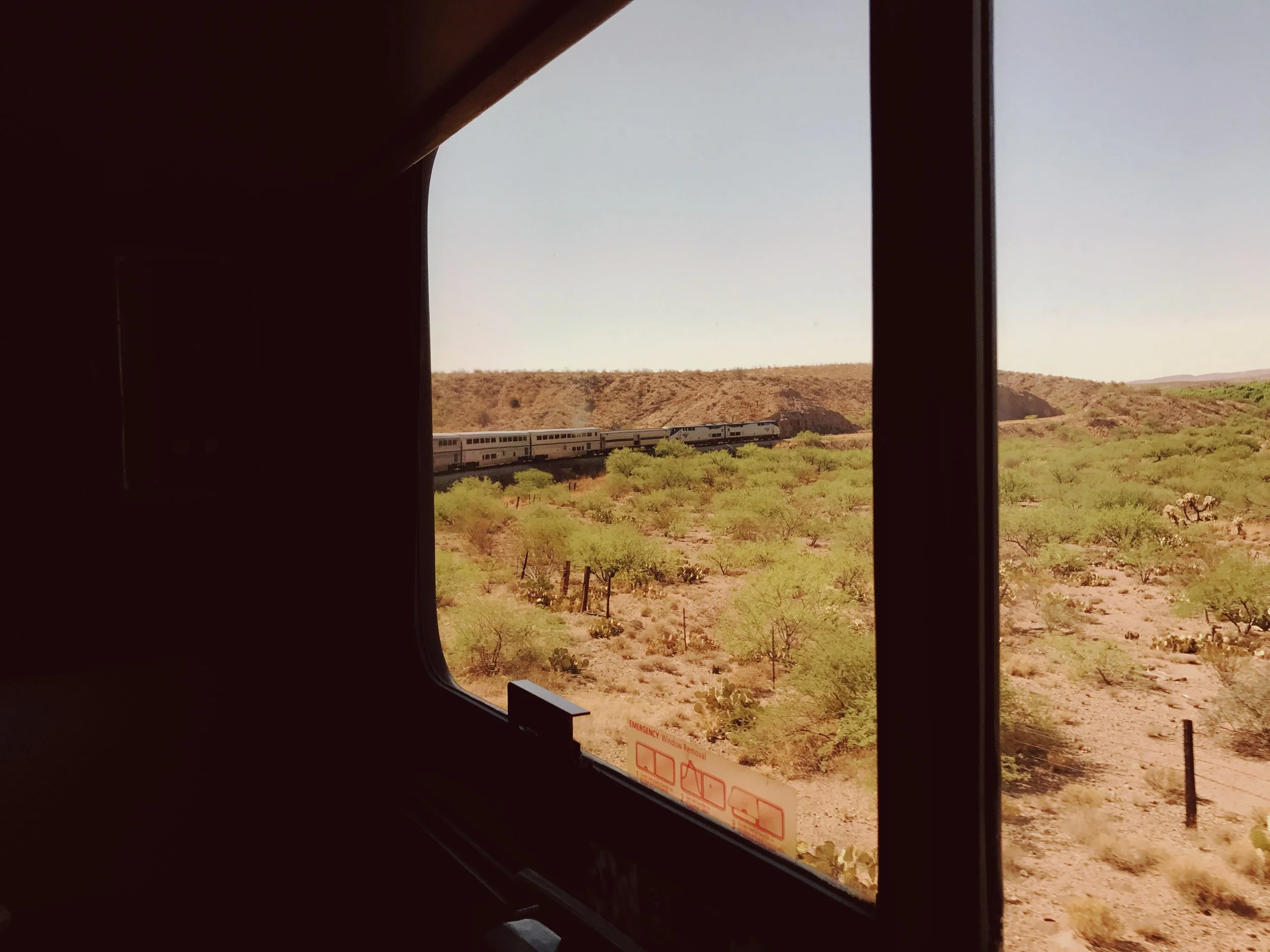 The Texas Eagle snakes through the Arizona desert