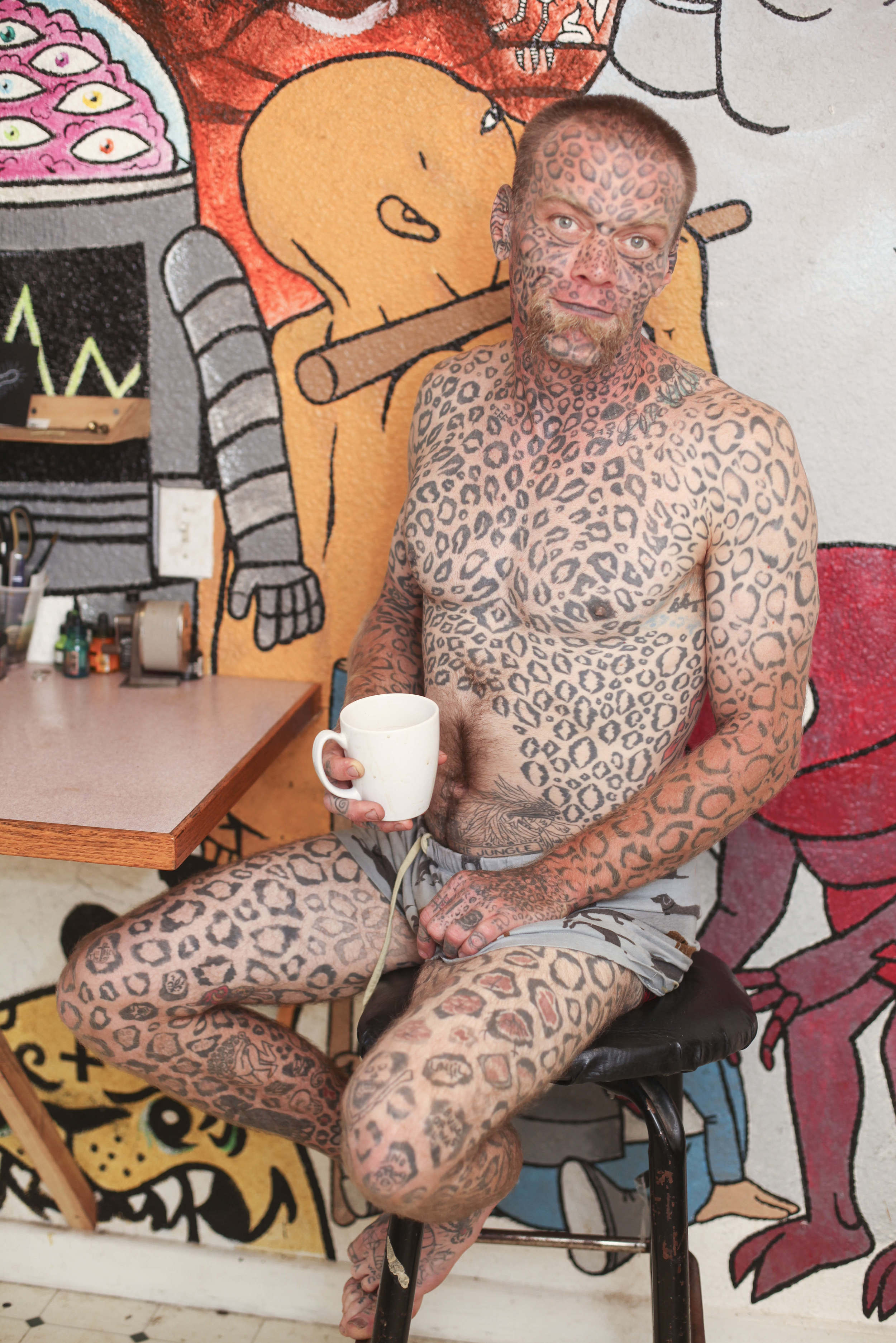 Tattoos From Head To Toe: Larry The Leopard Man