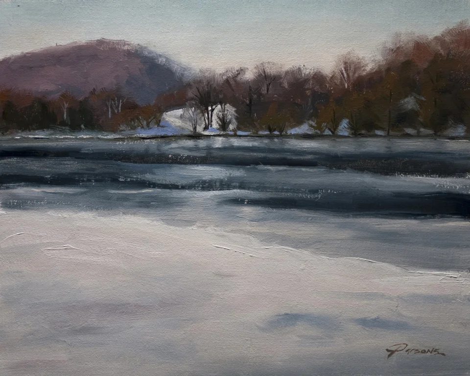 Winter Plein Air - 8x10 - oil on Belgian linen