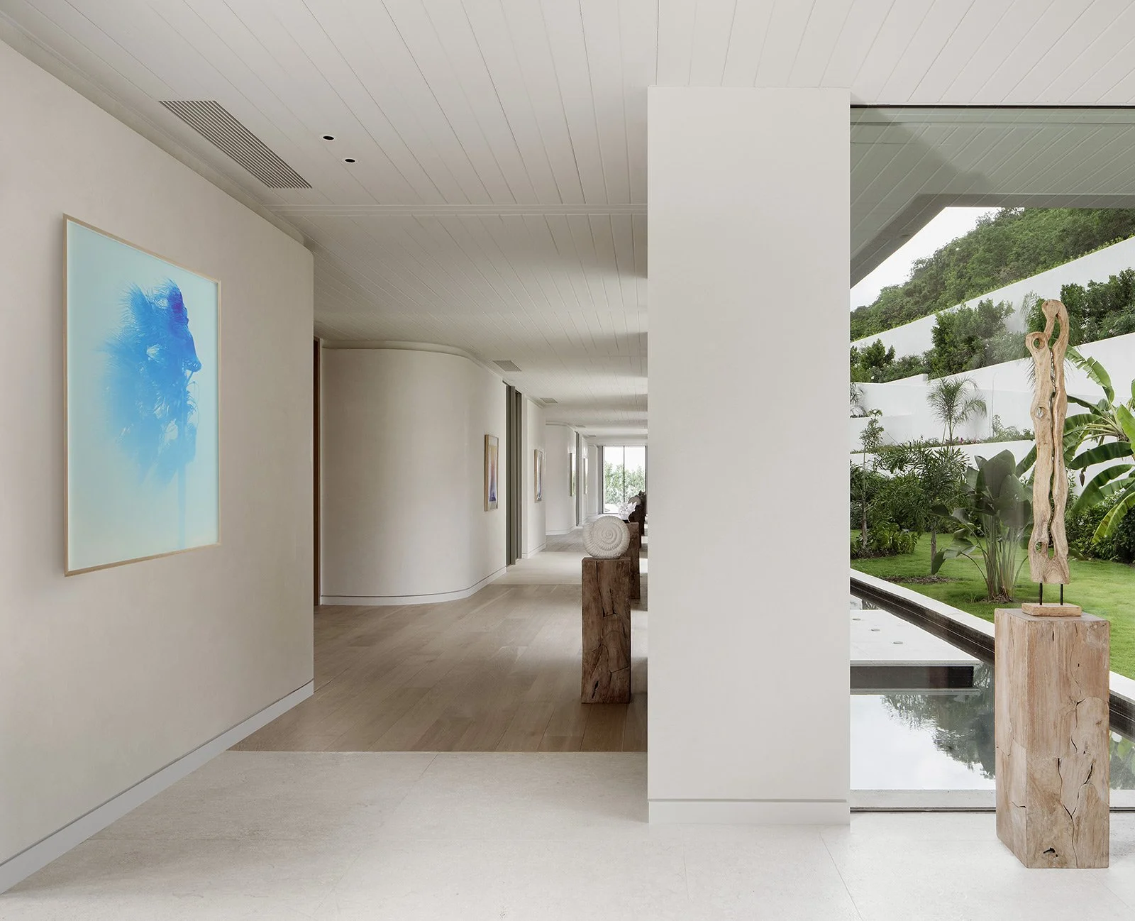   "Palm 12 (Turks and Caicos)” , 40"x53.25”, in a collector’s home (interior photo by  Adam Letch , art curation by Cramer &amp; Bell, interior design by Ward &amp; Co.) 