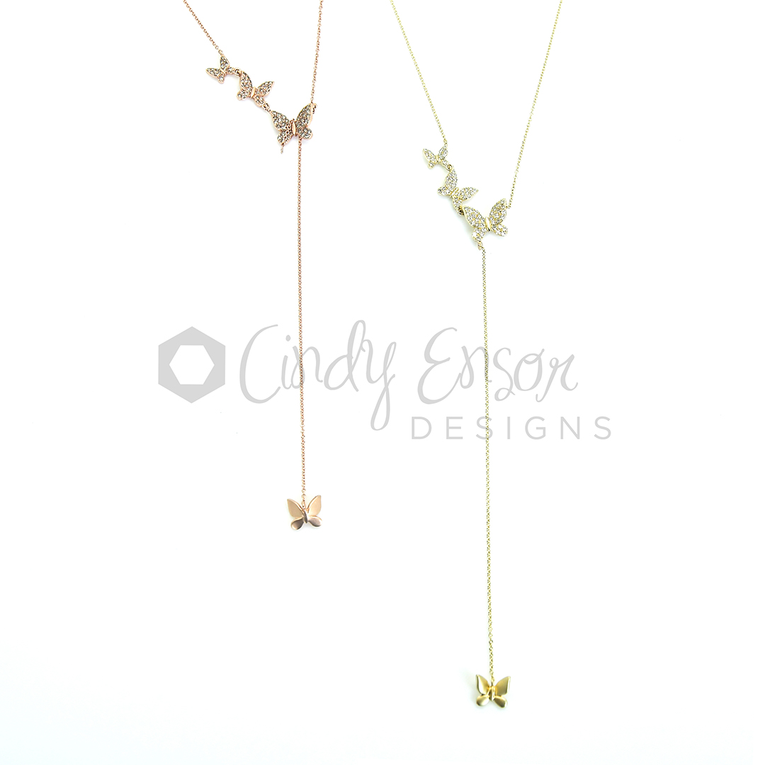 1pc Butterfly Decor Y Lariat Necklace