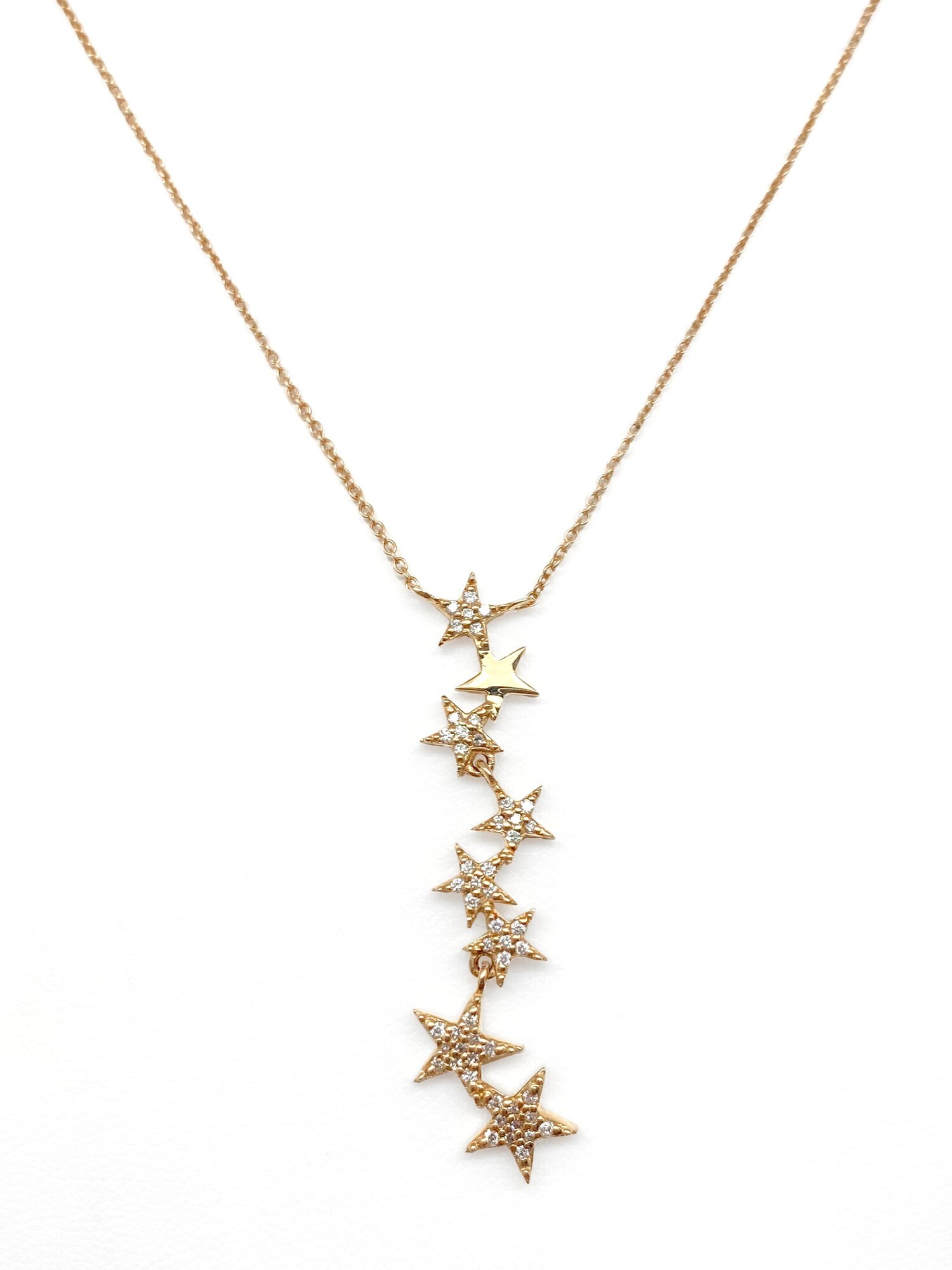 Antique Store's Drawer - Star Drop Necklace, 1932 White gold and