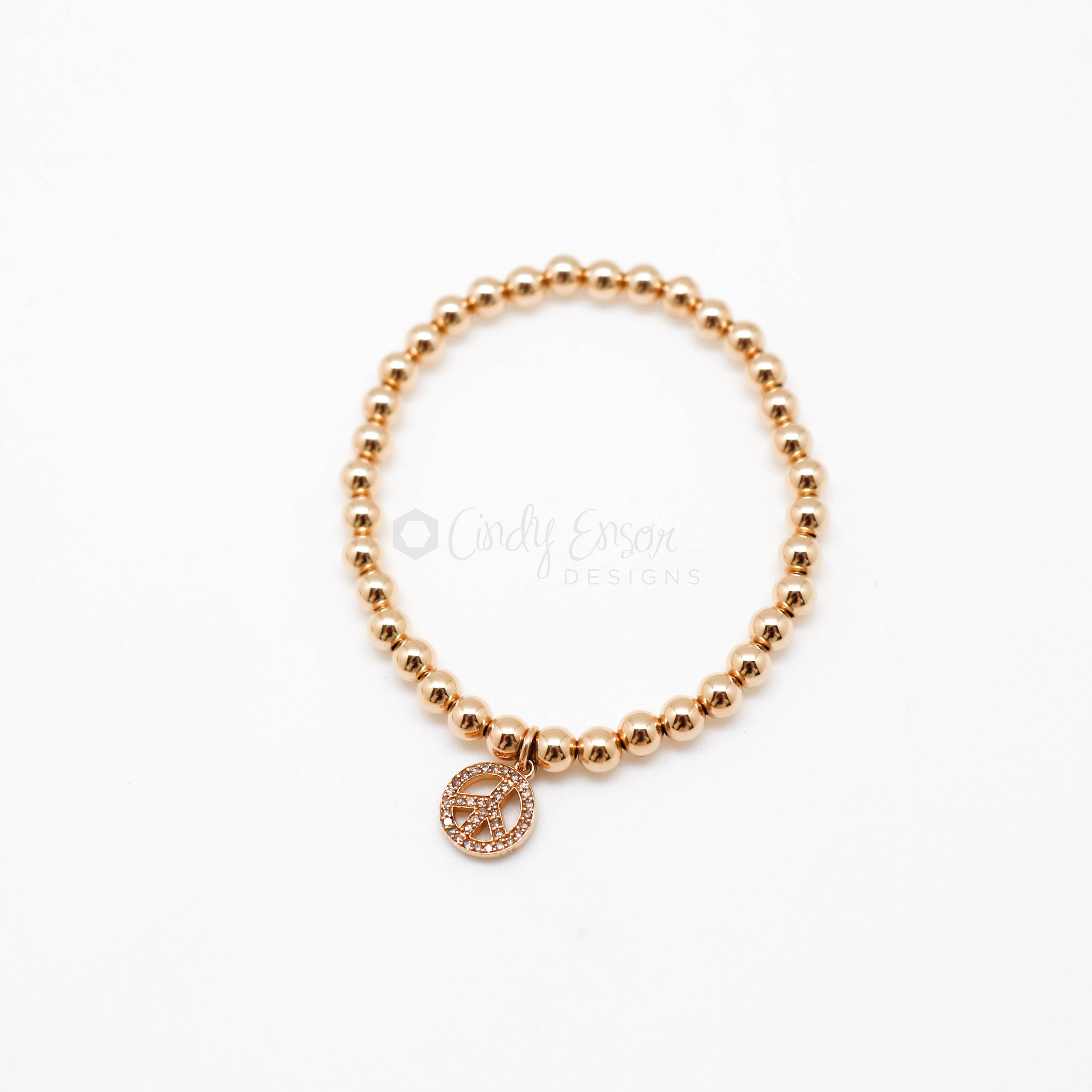 Black Beaded Gold Chain Bracelet | Classy Women Collection