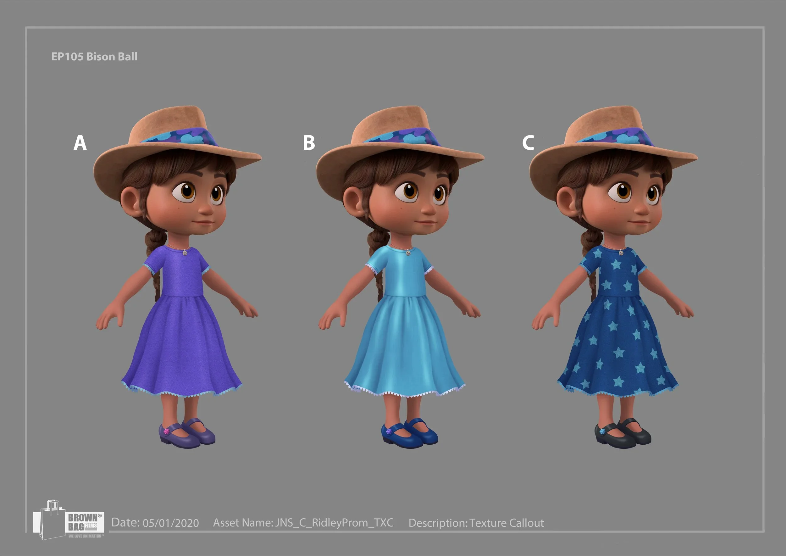 I was responsible for Texture/Shading and Color on outfit only.