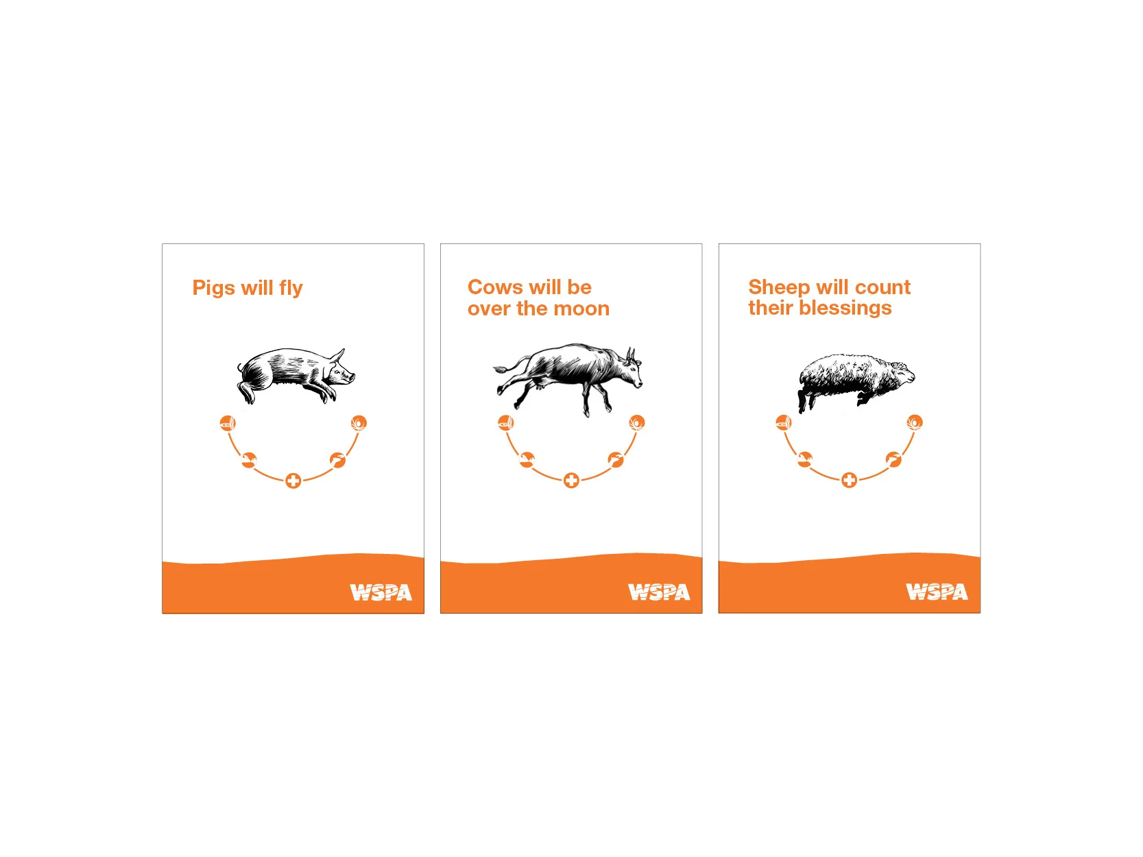 Concept, copywriting, illustration and symbol design for World Society for the Protection of Animals