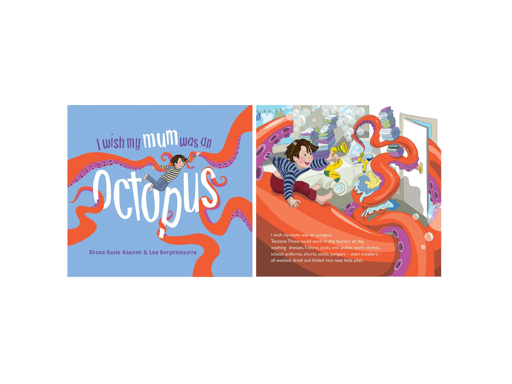 Book illustration and design for 'I Wish My Mum was an Octopus' by Shona Revie Keenan