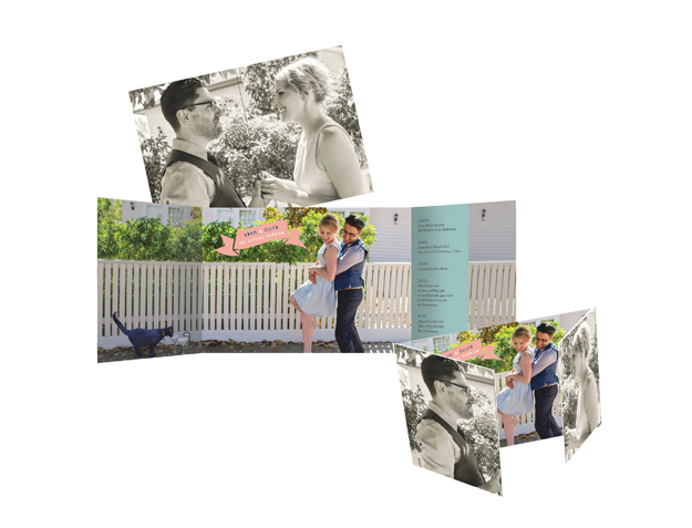 Wedding invitation for Ellen and Adam Valvasori