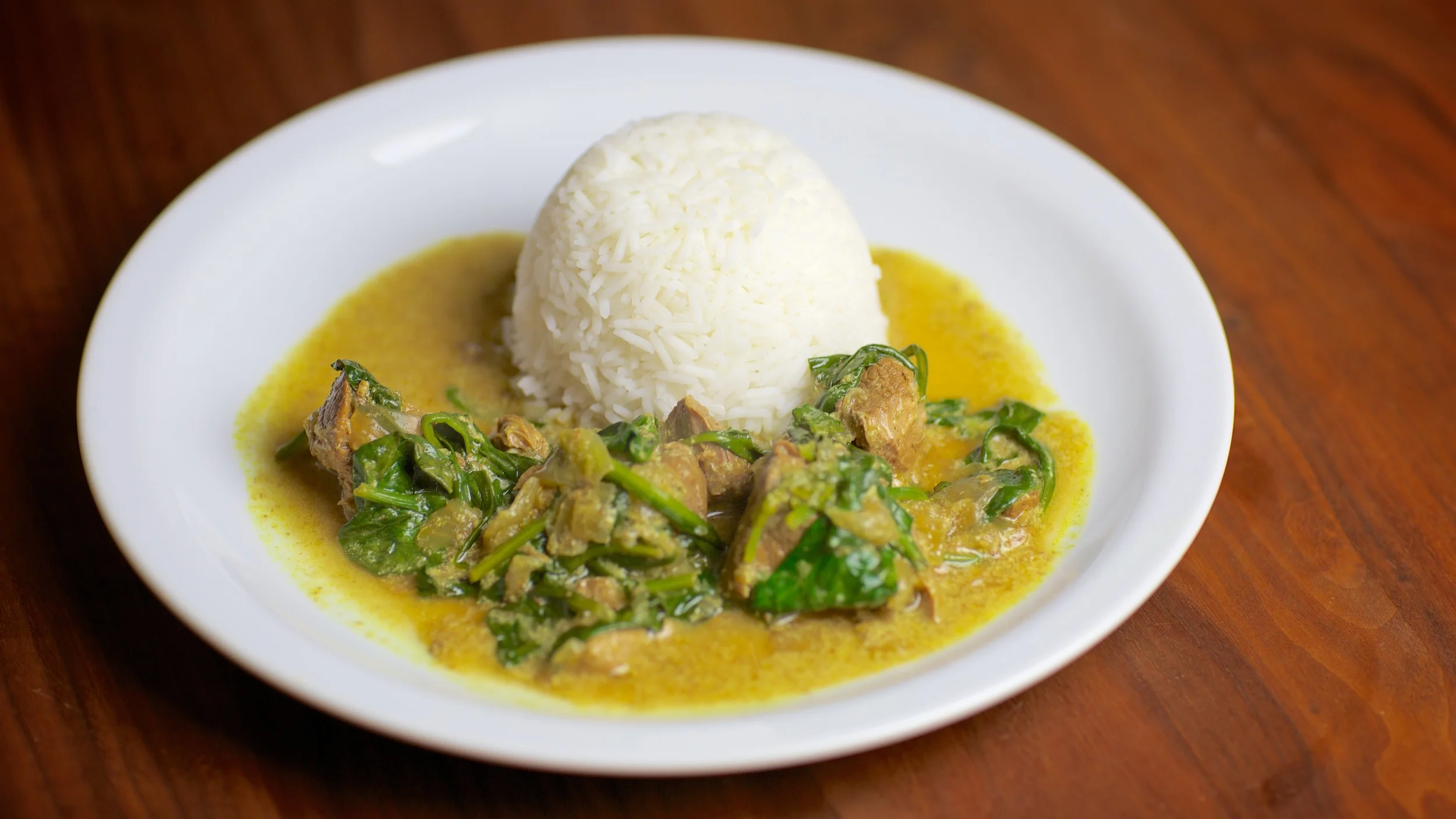 Indian Lamb and Spinach Curry.