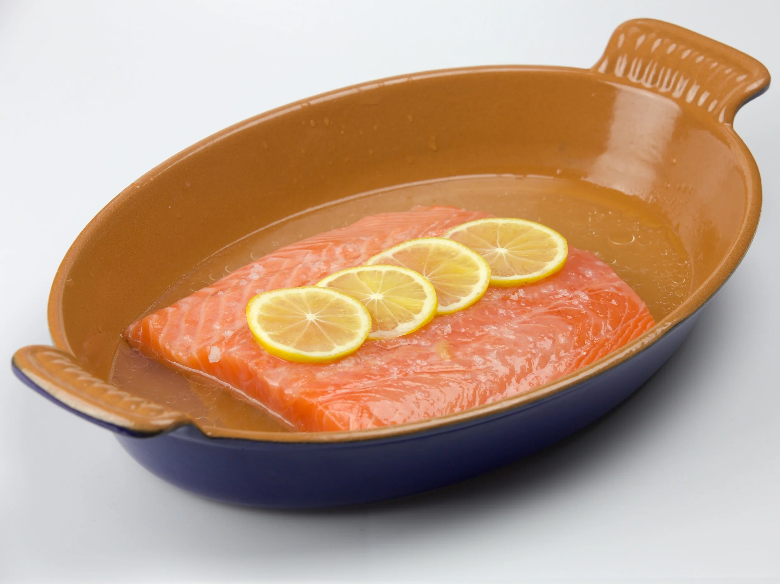 Salmon ready for the oven.