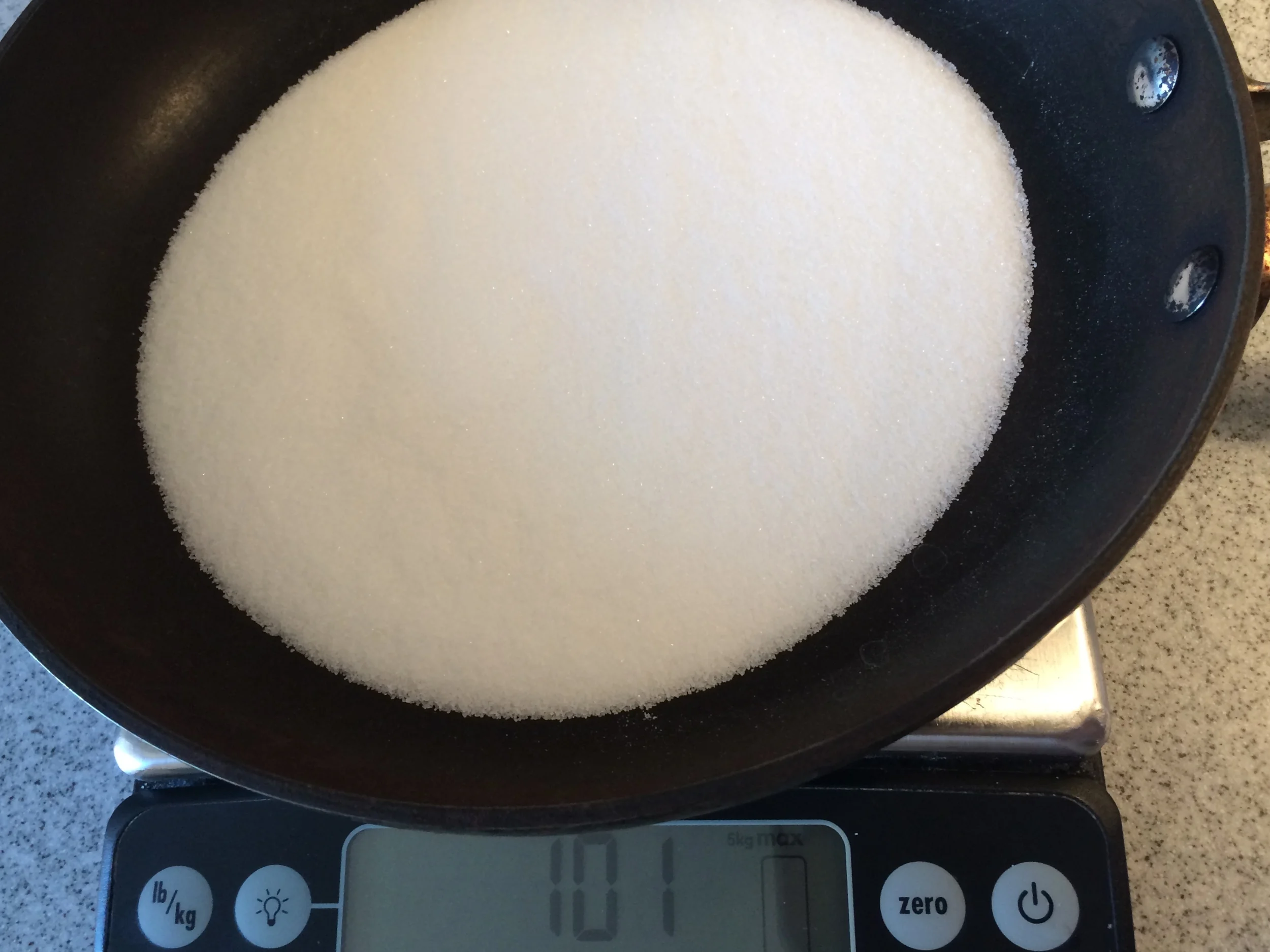 The amount of sugar